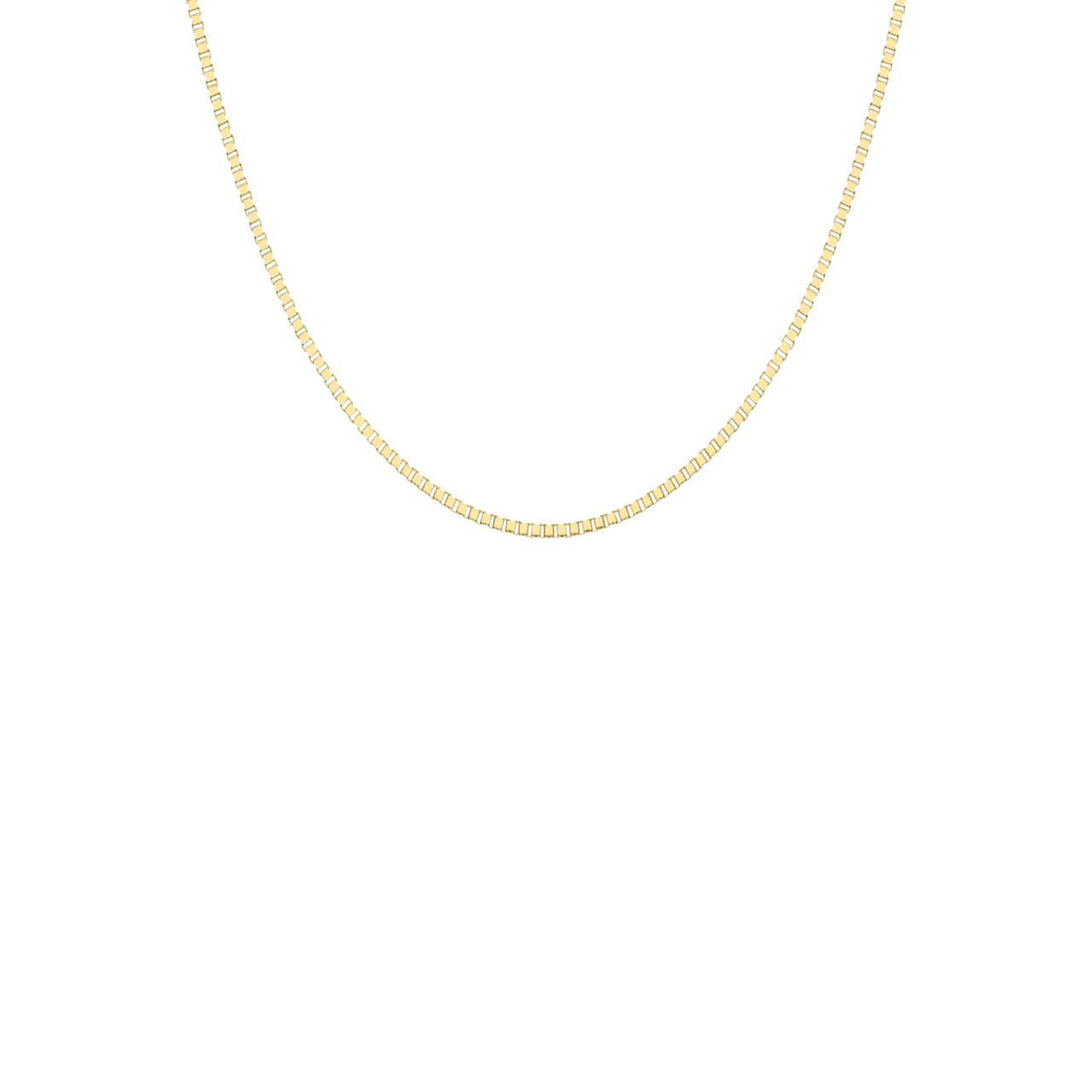 Halskette, 375 Gold, mit venezianischem Kettenglied, 2 mm