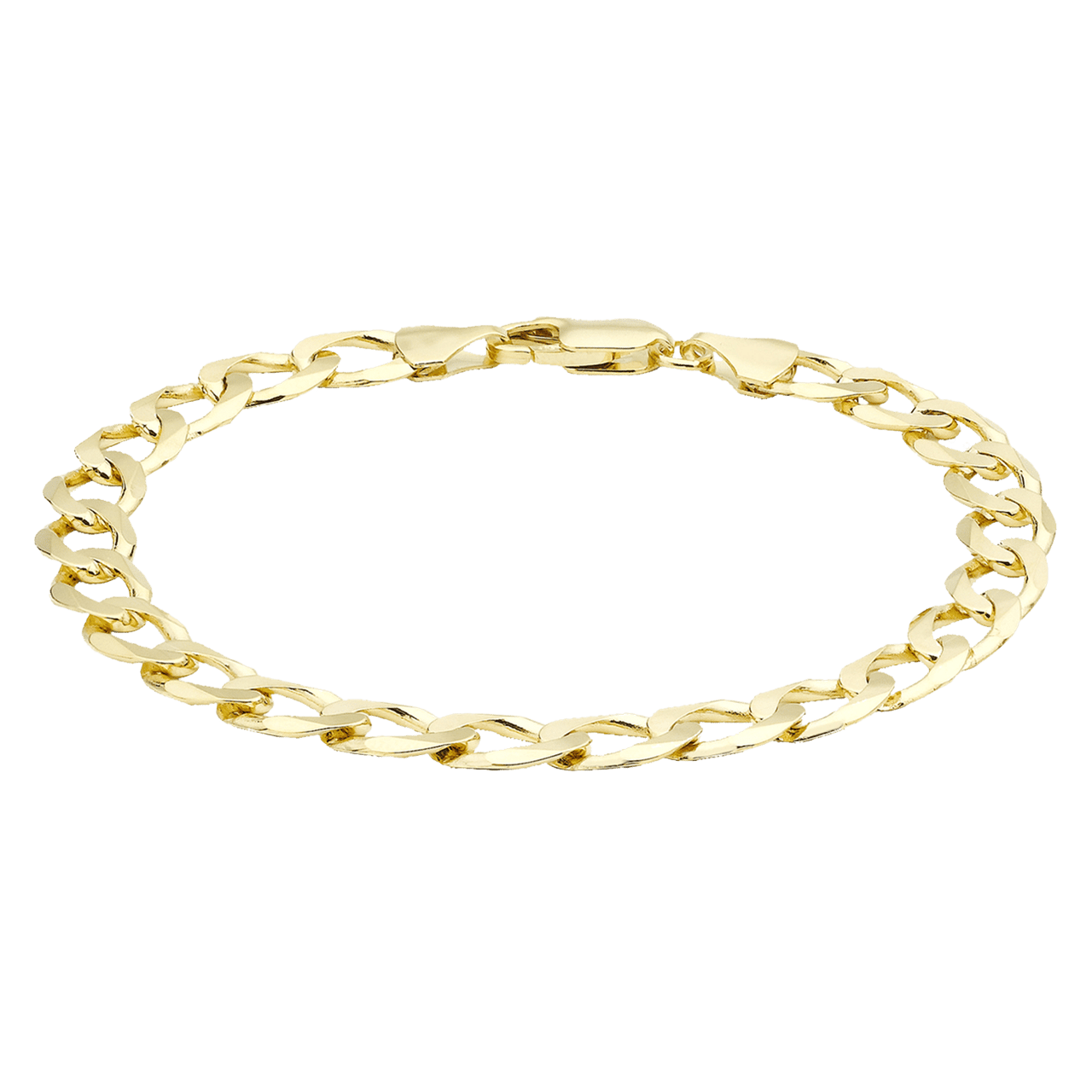 Armband, 375 Gold, mit Gourmetglied, 7 mm