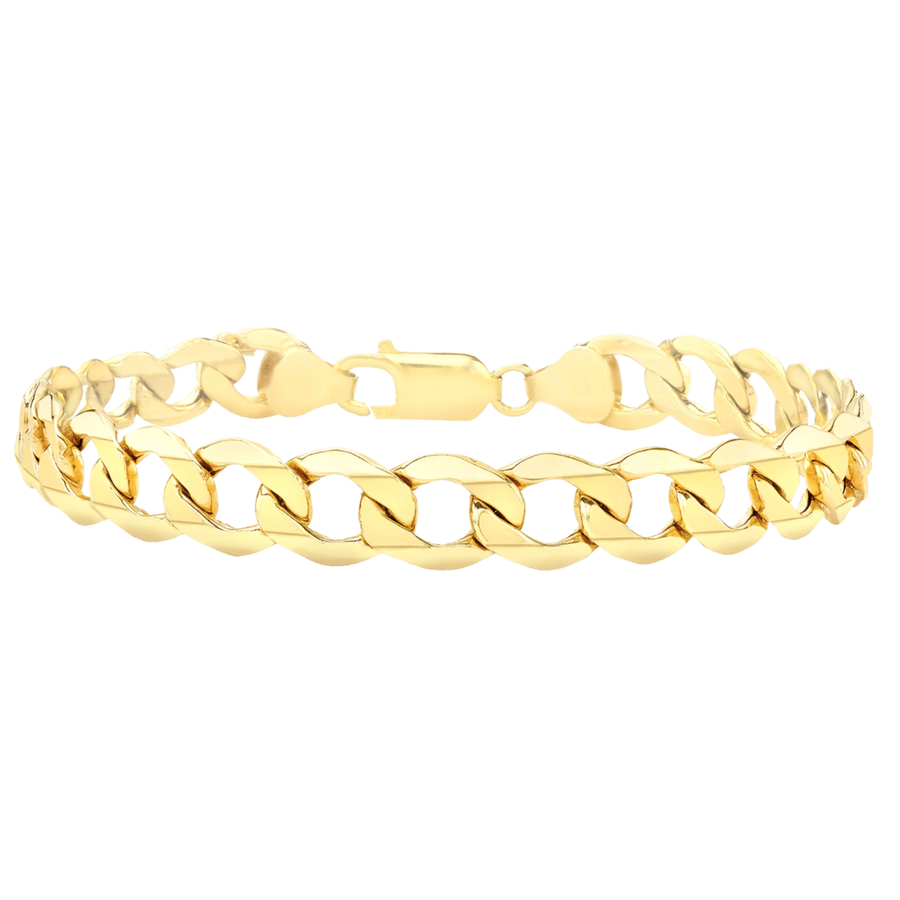 9K armband met holle gourmet schakel 7,7mm