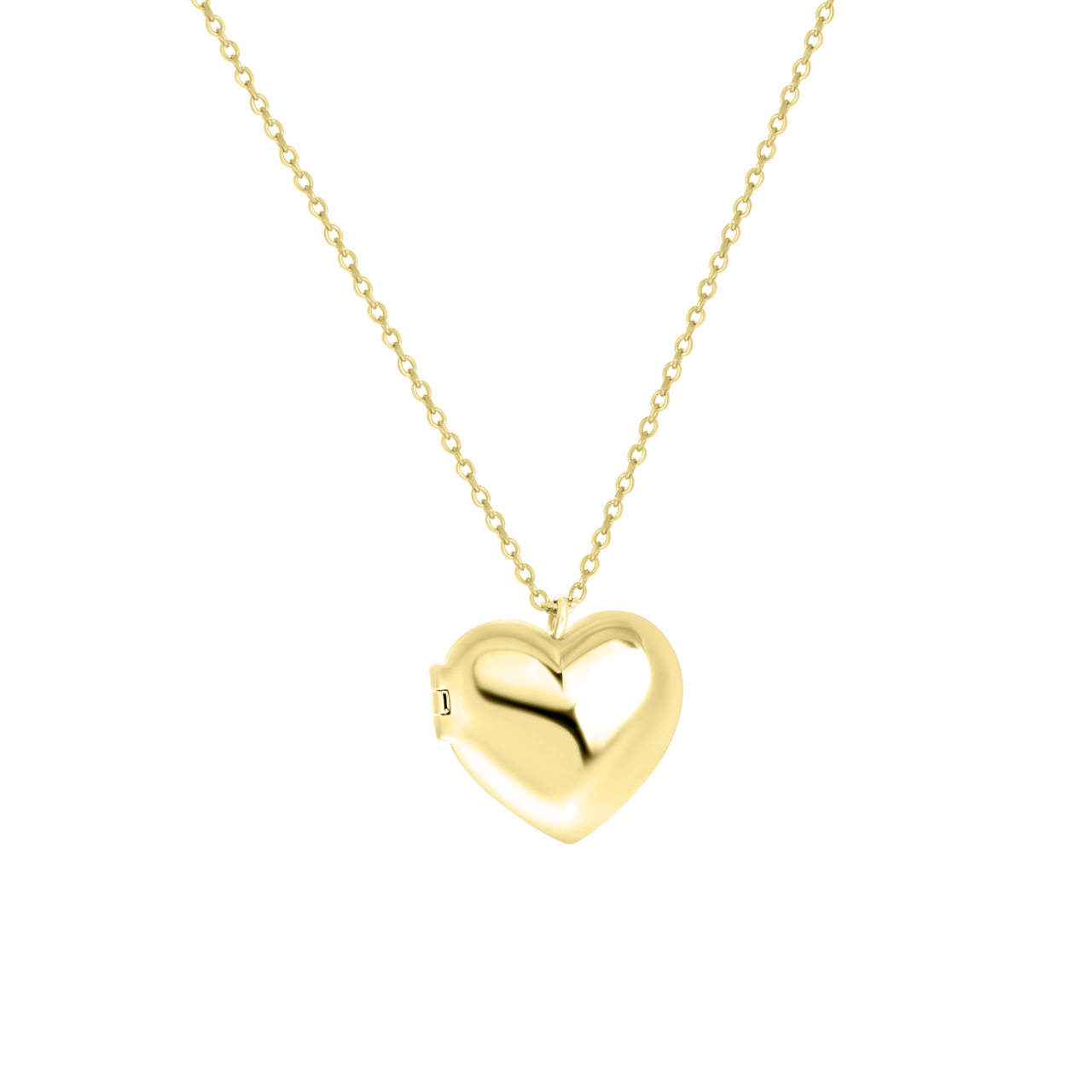 Zilveren goldplated ketting met hanger hart voor dames