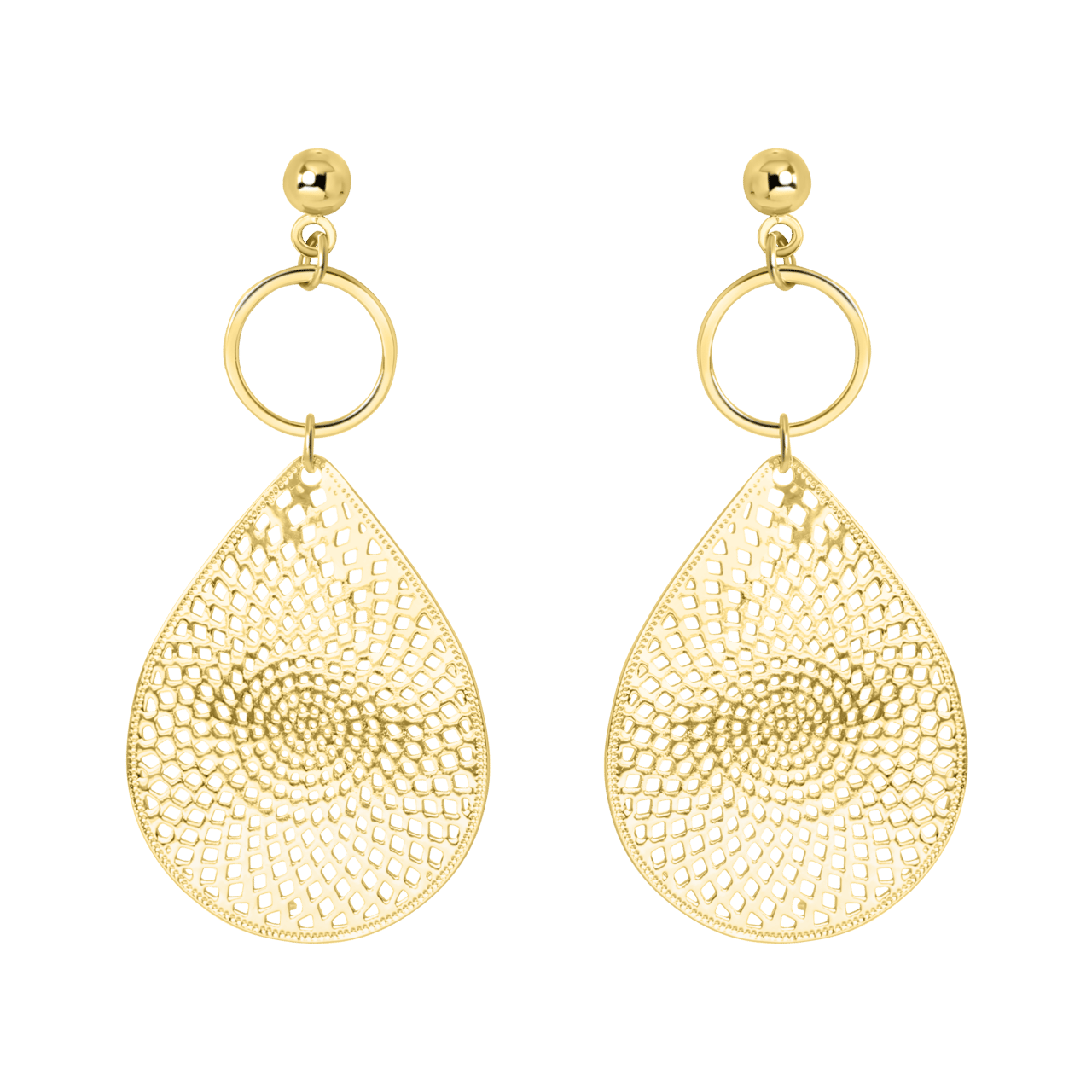 Goudkleurige bijoux oorbellen ovaal