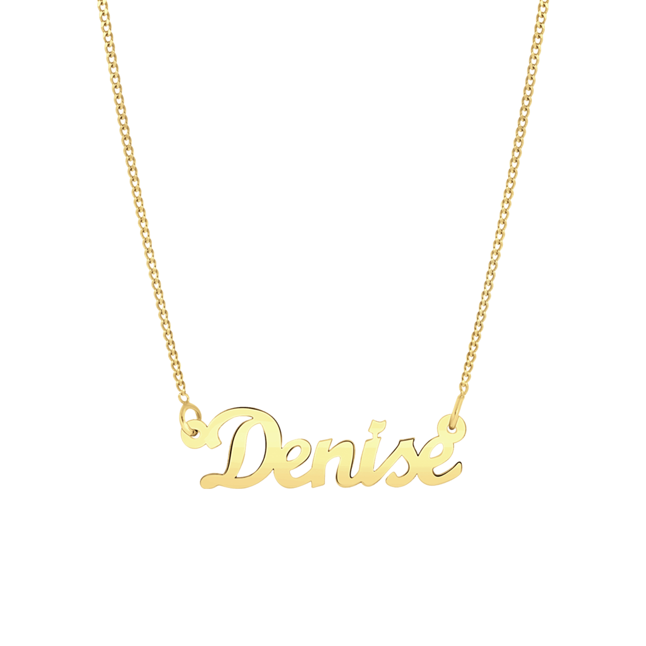 Zilveren goldplated naamketting voor dames