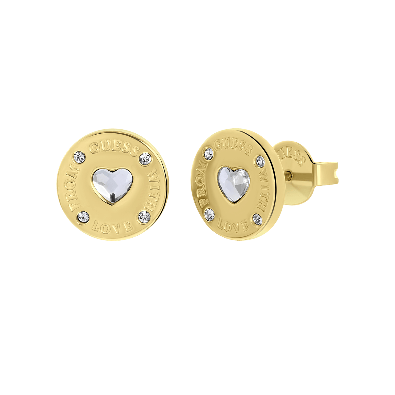 Guess goldplated oorbellen FROM GUESS WITH LOVE
