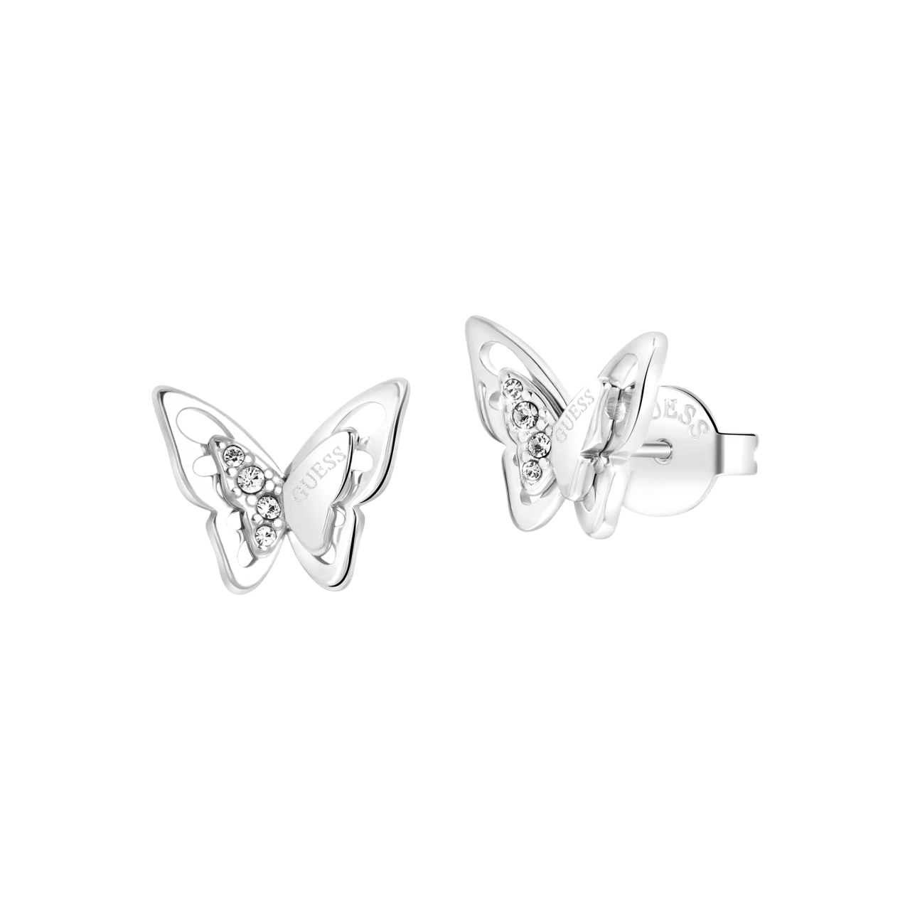 Guess stalen oorbellen vlinder FLY AWAY