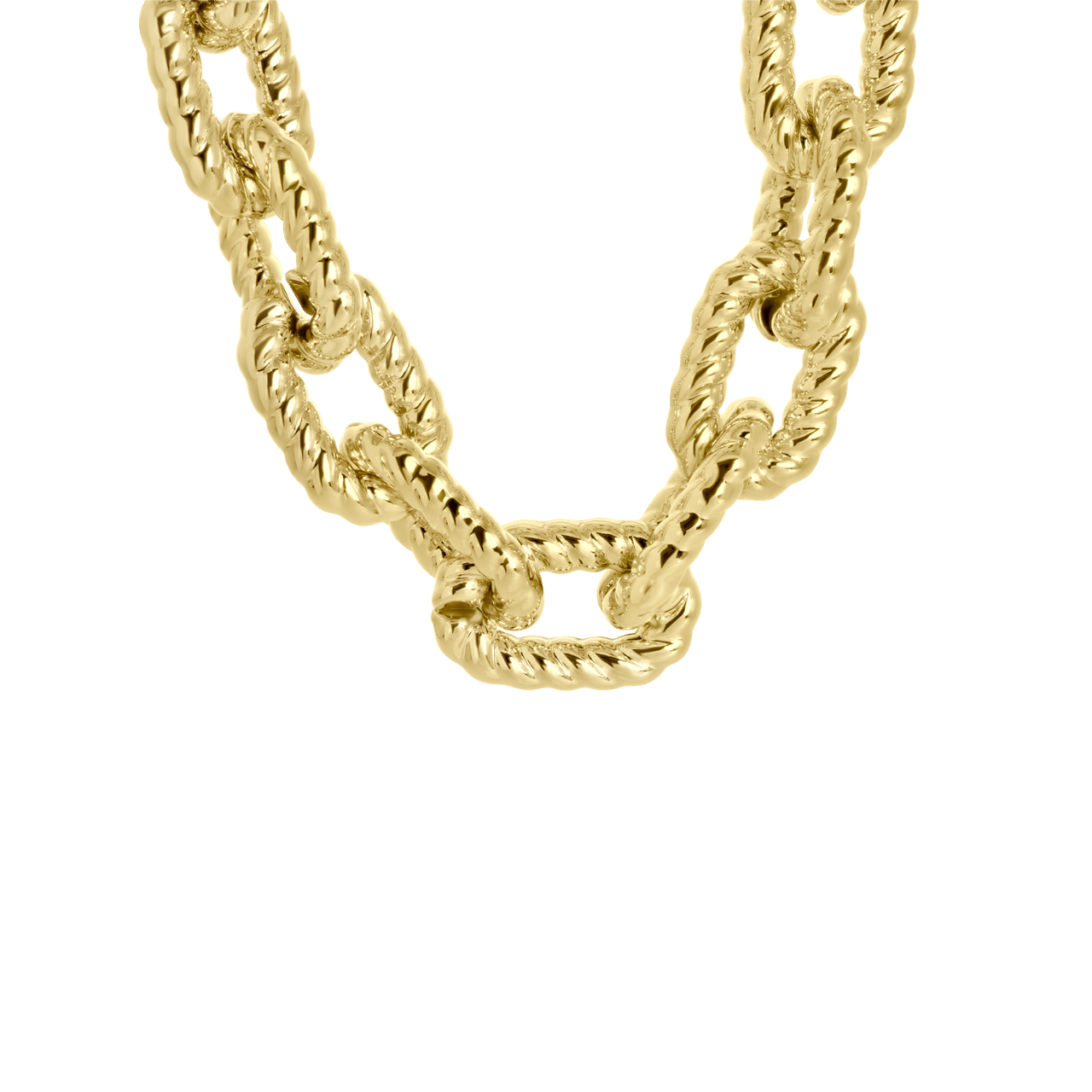 Goudkleurige bijoux ketting grove schakel