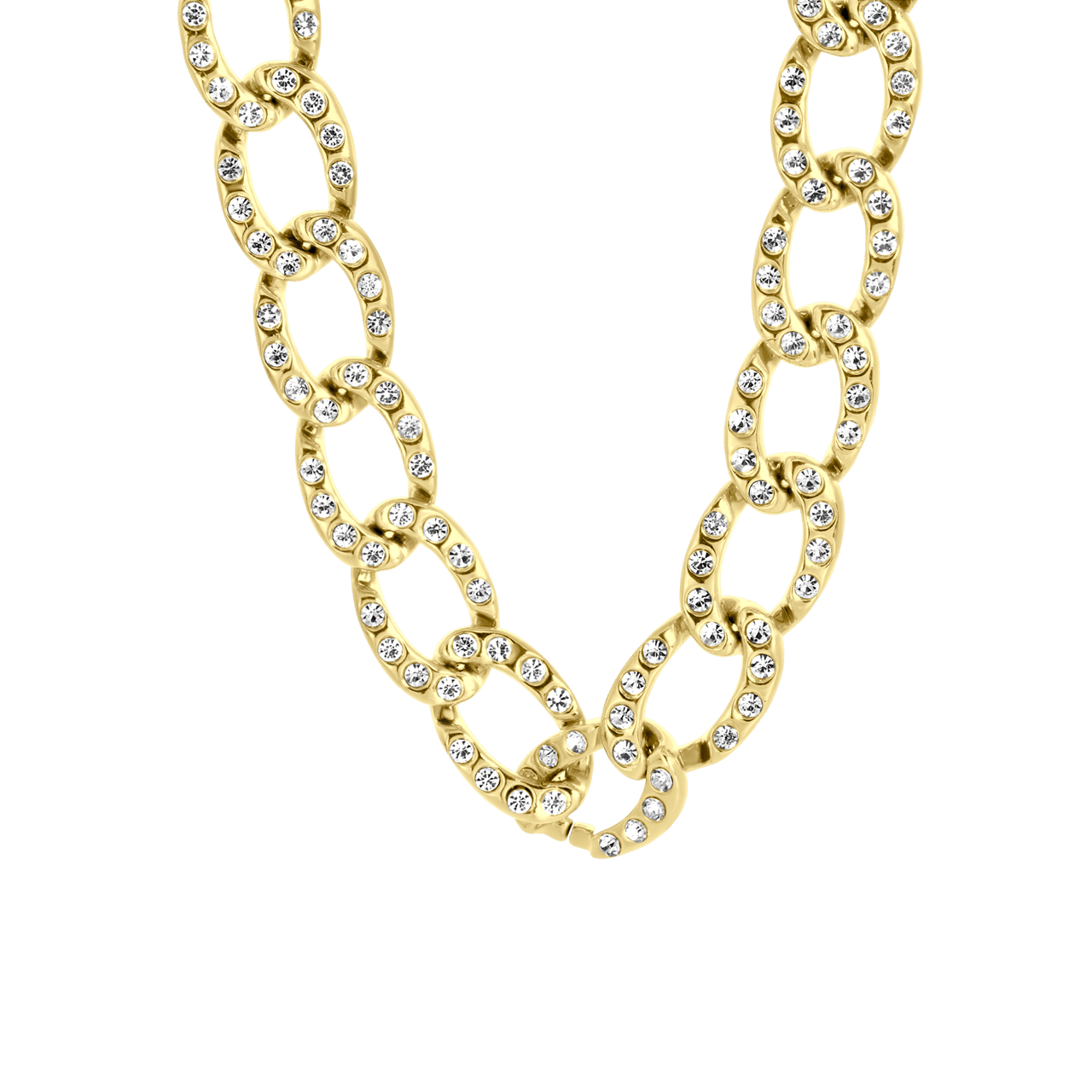 Goudkleurige bijoux ketting grove gourmetschakel