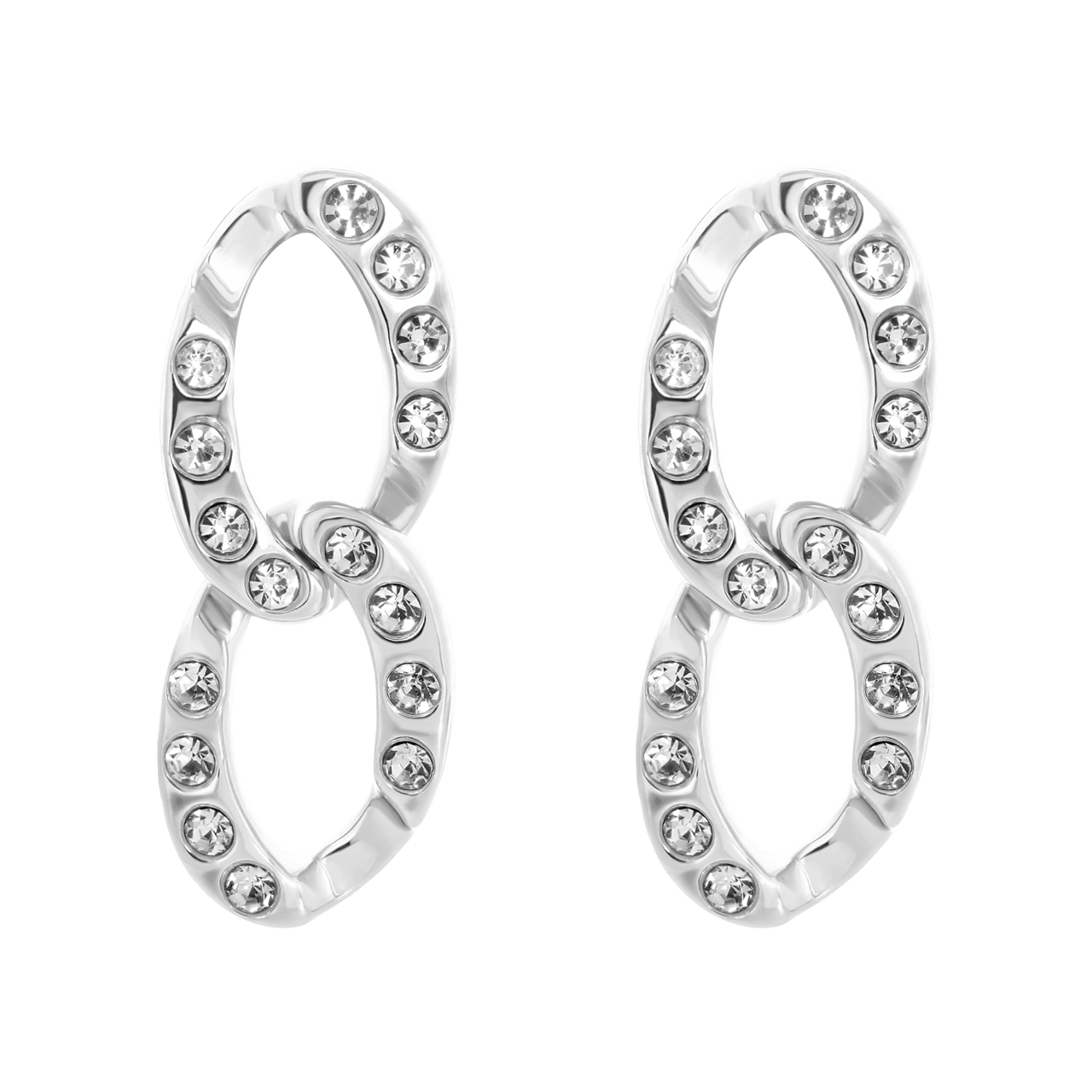 Silberfarbene Bijoux-Ohrringe, Gourmet-Zierglied