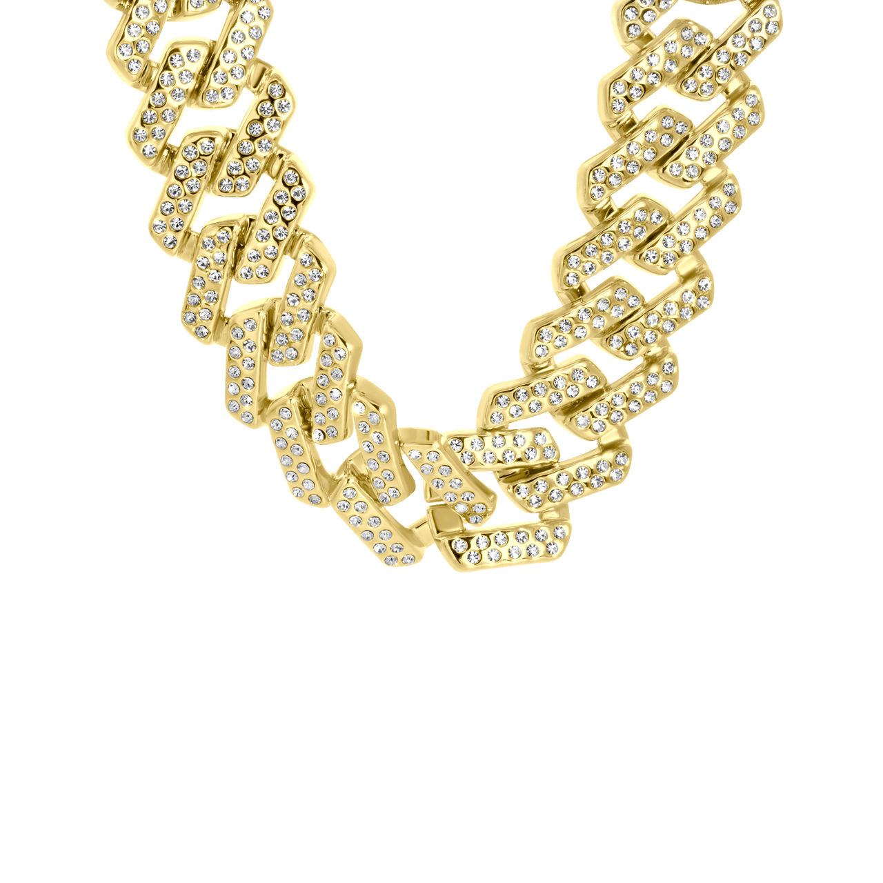 Goudkleurige bijoux ketting grove gourmetschakel