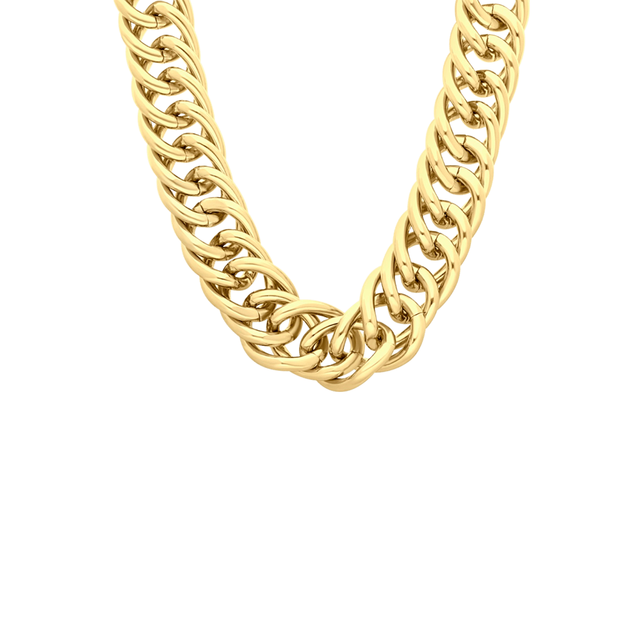 Goudkleurige bijoux ketting grove gourmetschakel