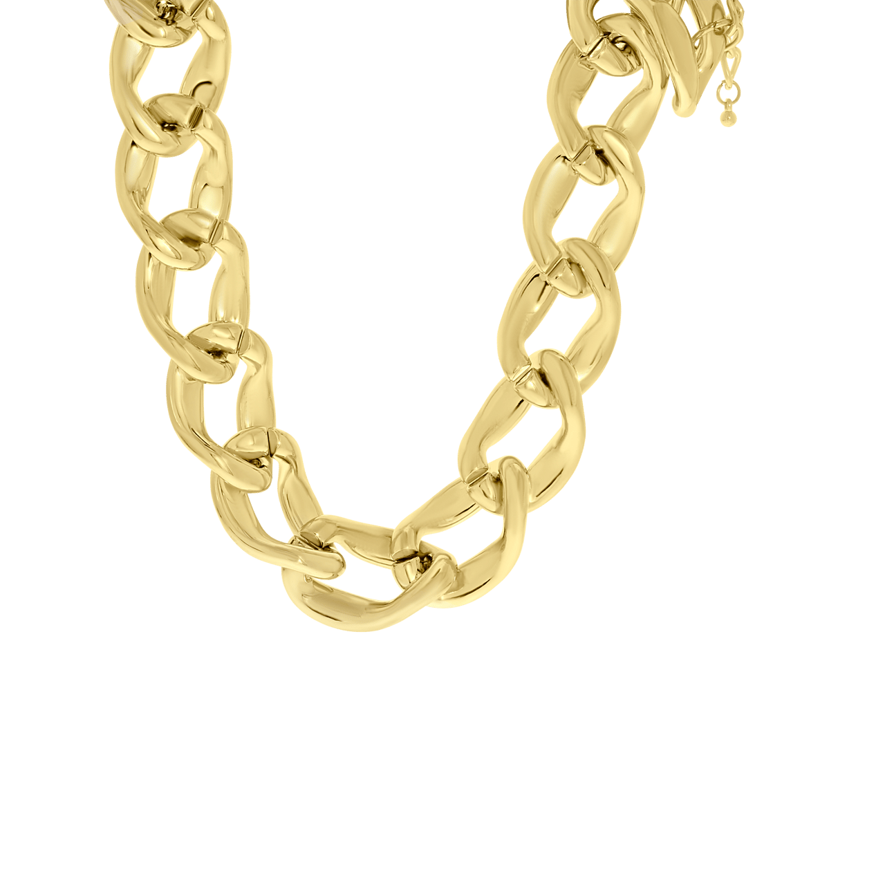 Goudkleurige bijoux ketting grove gourmetschakel