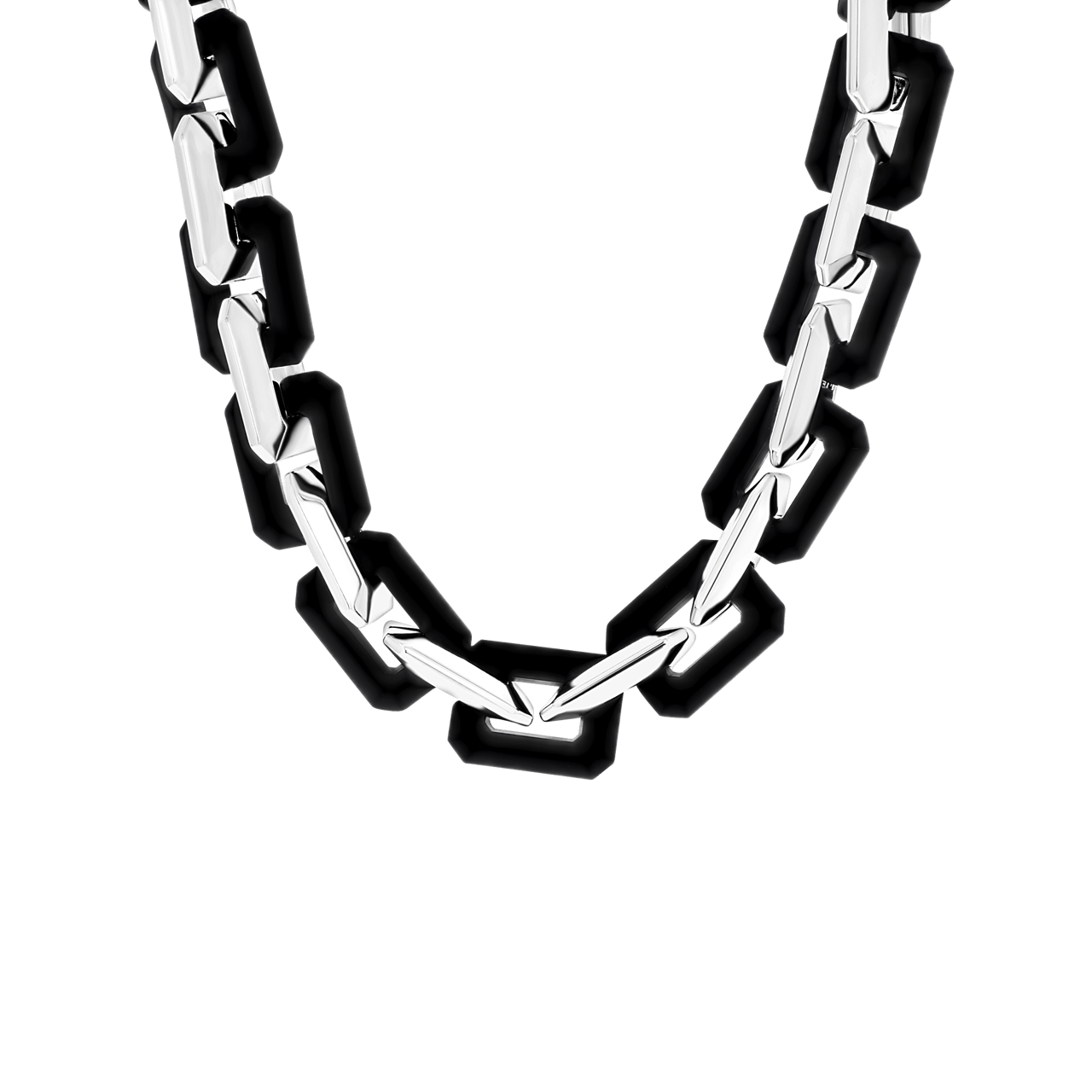 Zilverkleurige bijoux ketting