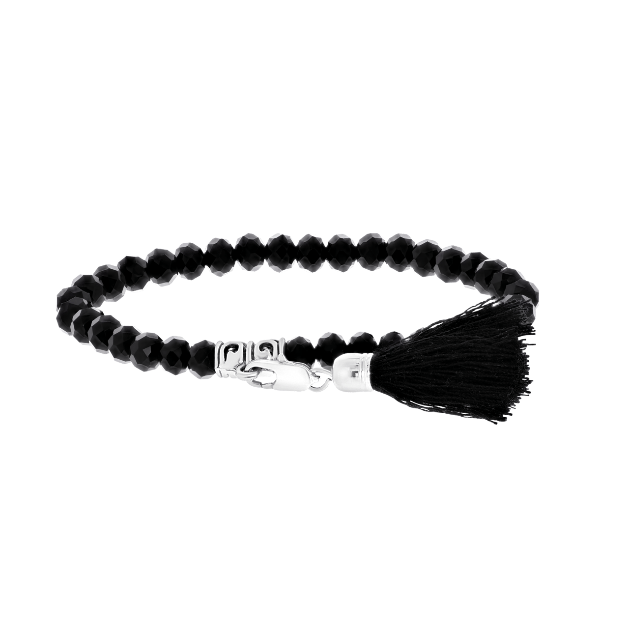 Zwarte bijoux armband met kralen