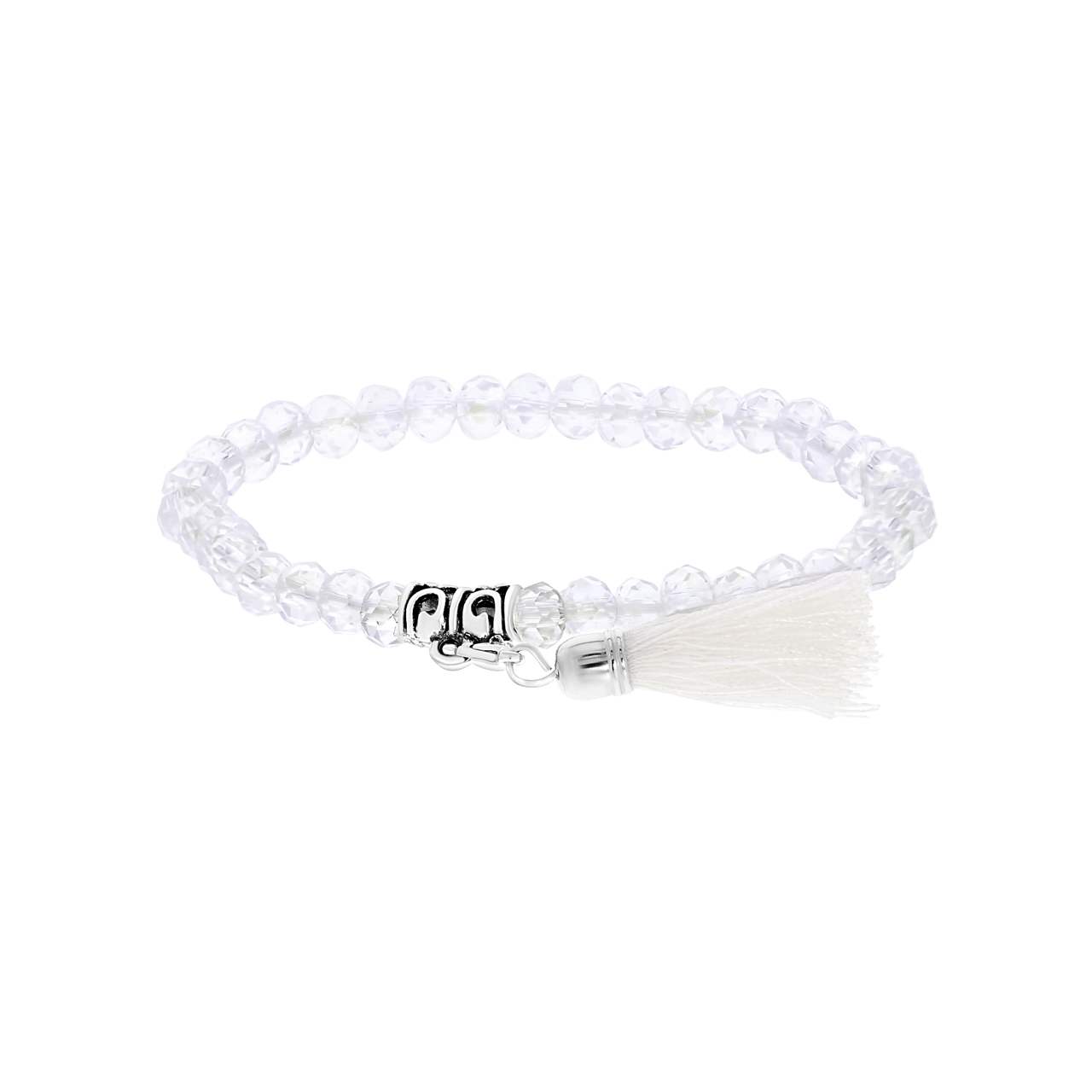 Weißes Bijoux-Armband mit Perlen