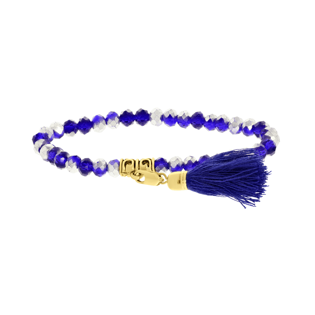 Blauwe bijoux armband met kralen