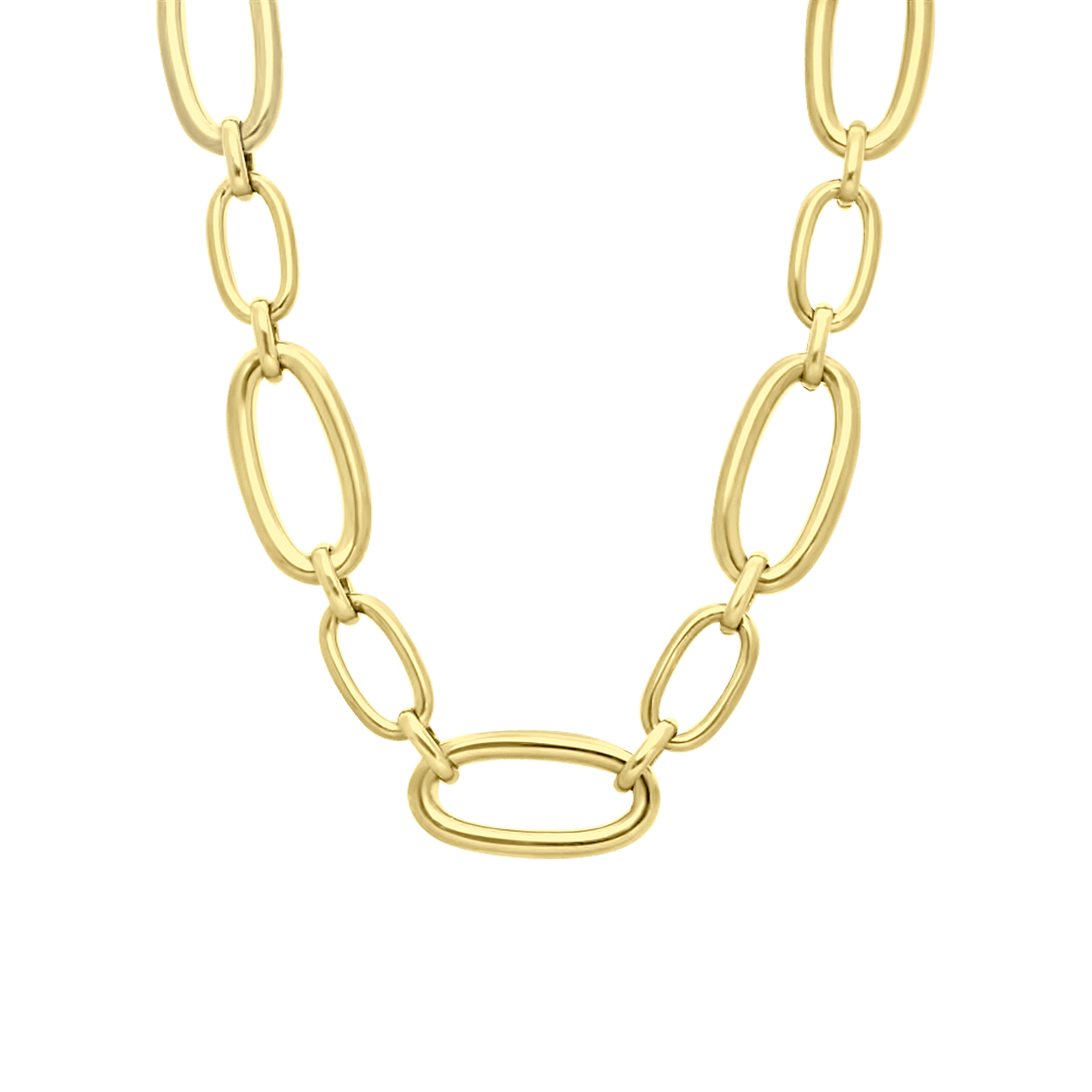 Gerecycleerd stainless steel 18 karaat goldplated ketting floria