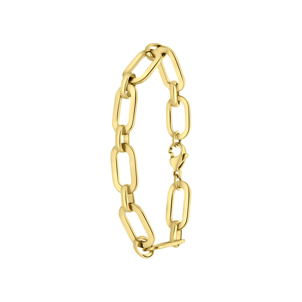 Gerecycleerd stalen 18 karaat goldplated armband honore