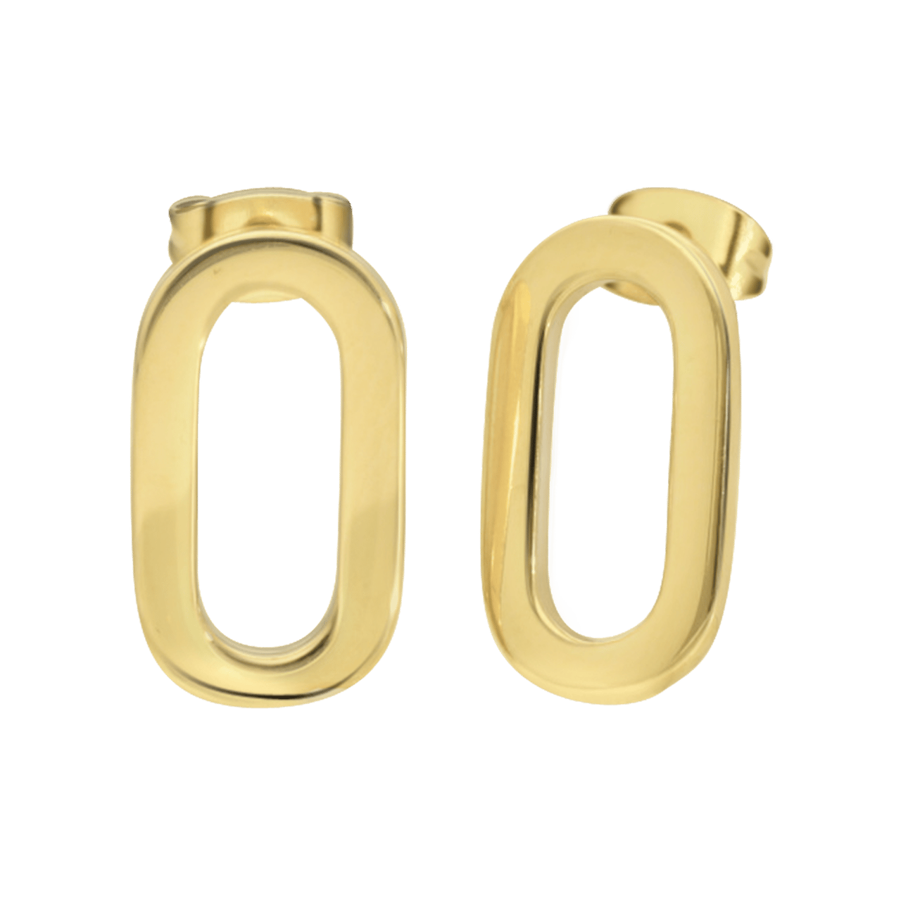 Stainless steel goldplated oorhangers voor dames