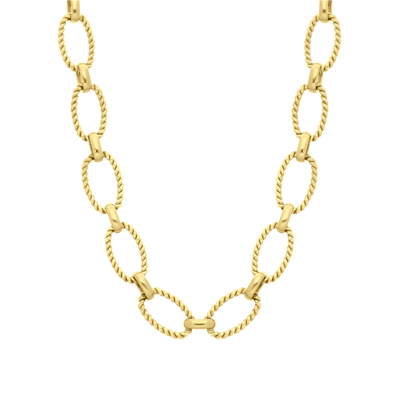 Camille gerecycled stainless steel 18 karaat goldplated ketting voor dames