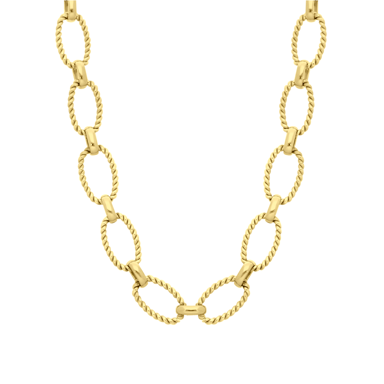 Camille gerecycled stalen 18 karaat goldplated ketting voor dames