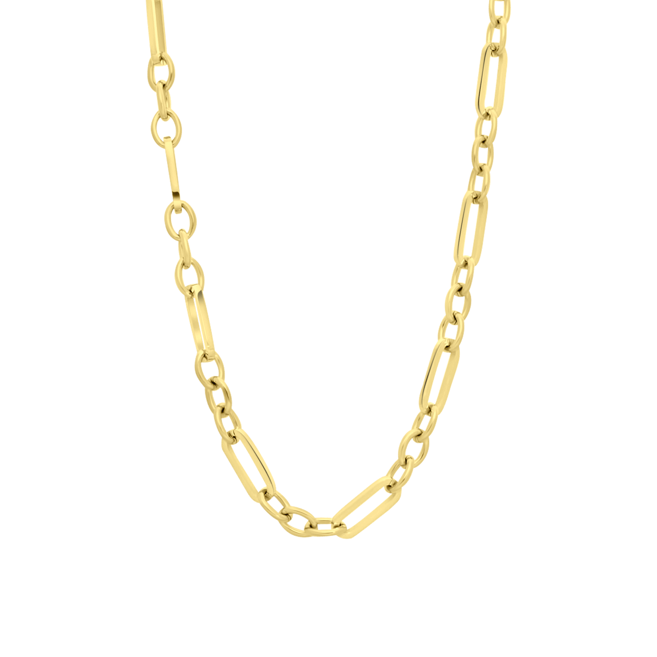 Camille gerecycled stainless steel 18 karaat goldplated ketting voor dames