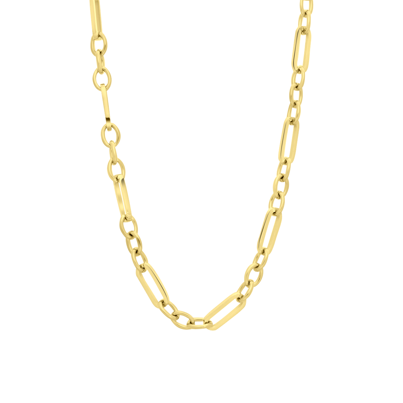 Camille gerecycled stalen 18 karaat goldplated ketting voor dames