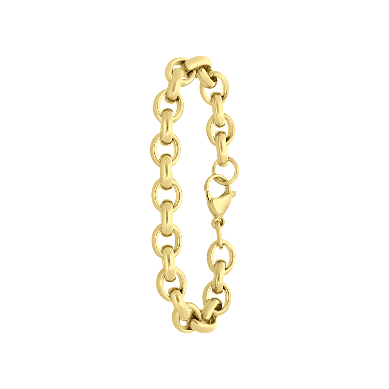 Gerecycleerd stainless steel 18 karaat goldplated armband valerie