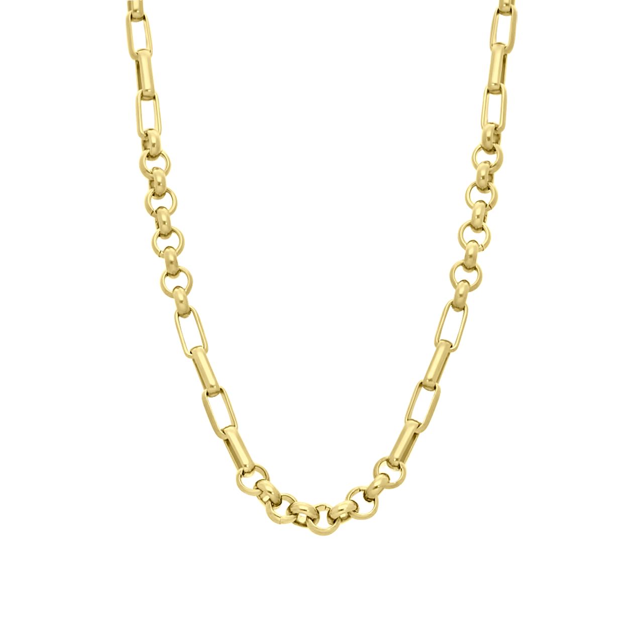 Gerecycleerd stainless steel 18 karaat goldplated ketting angeline