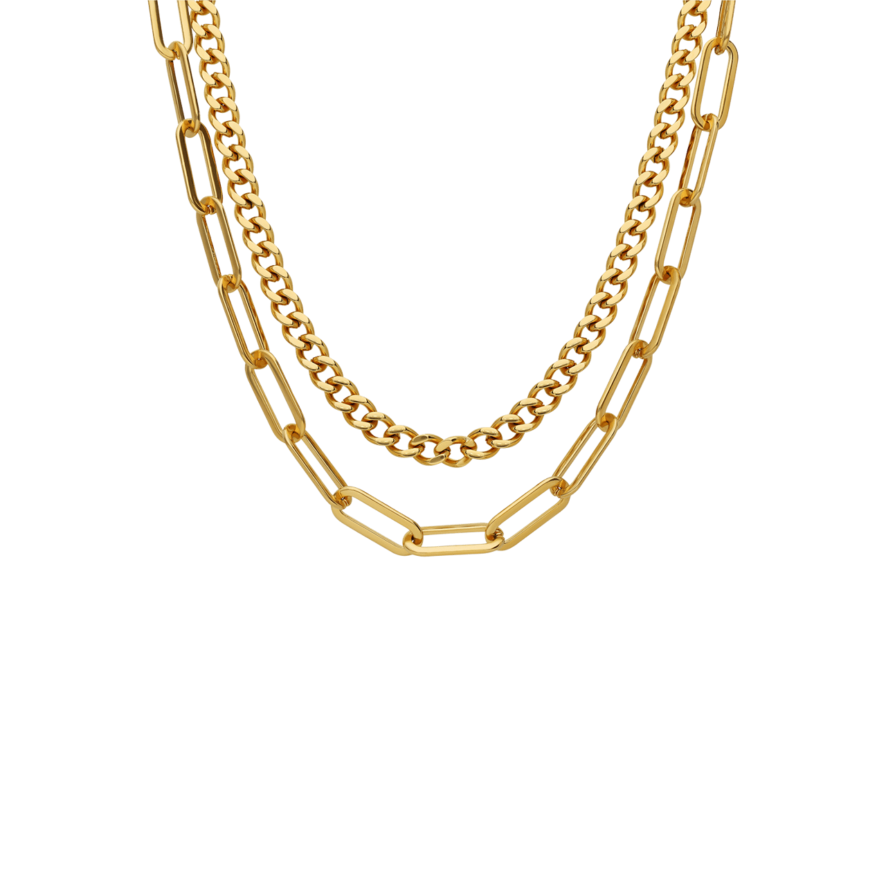 Halskette, Edelstahl, vergoldet (750 Gold), Ariane