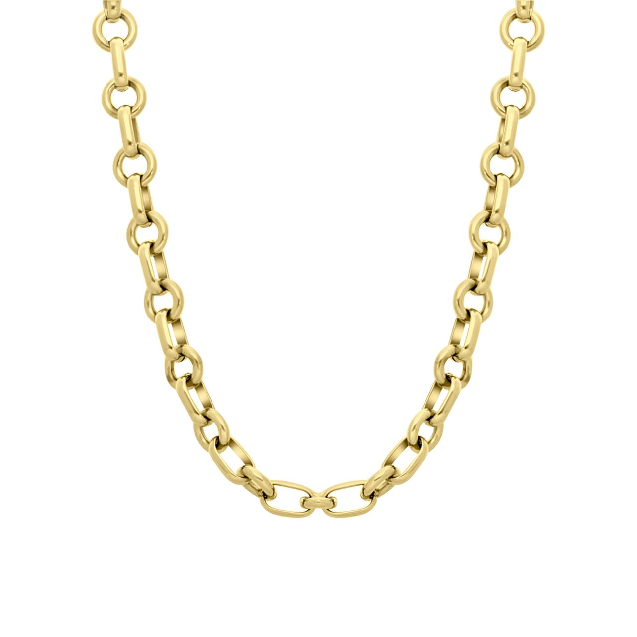 Halskette, Edelstahl, vergoldet (750 Gold), Ines
