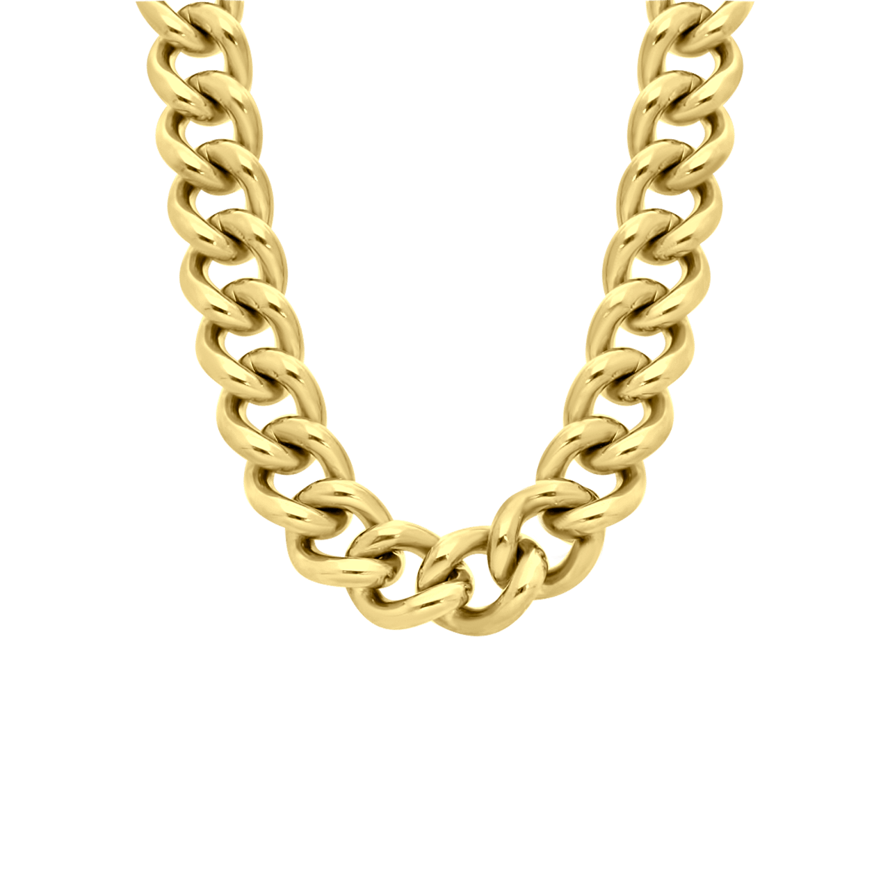 Gerecycled stalen 18 karaat goldplated ketting laetitia