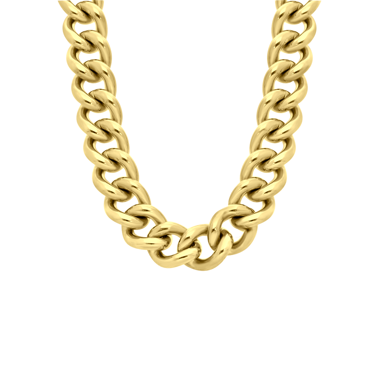 Stainless steel goldplated ketting voor dames