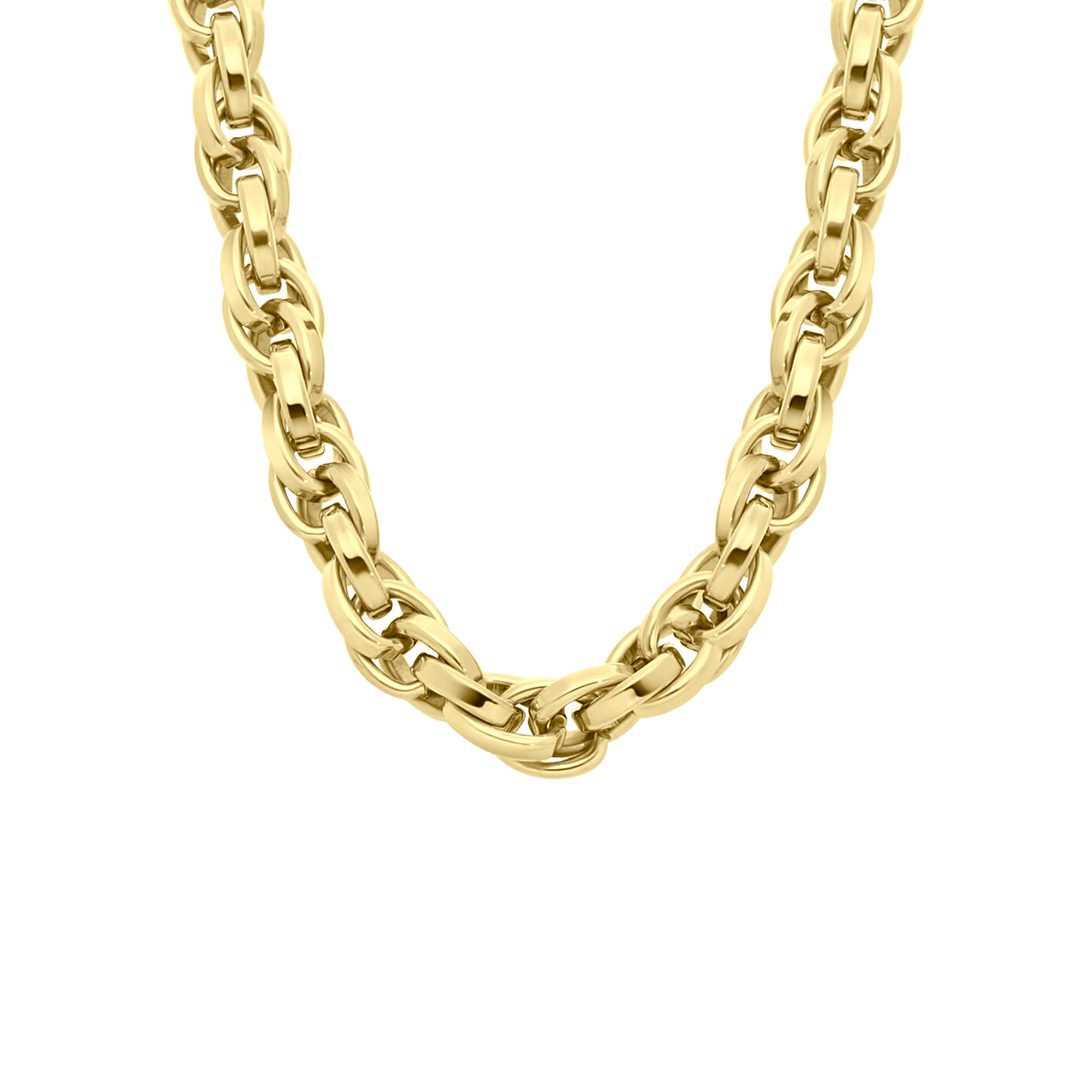 Camille gerecycled stainless steel 18 karaat goldplated ketting voor dames