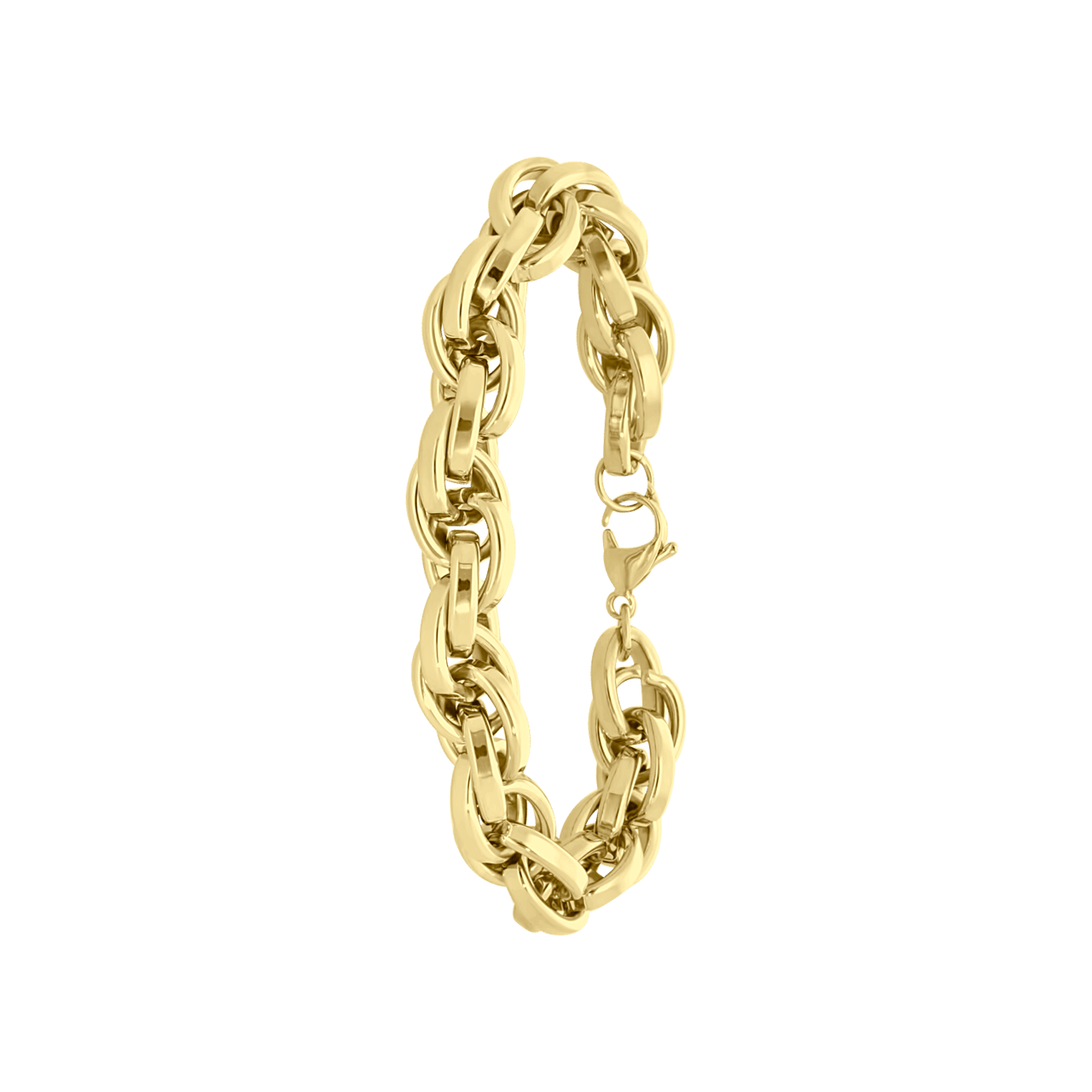 Gerecycleerd stainless steel 18 karaat goldplated armband lilou