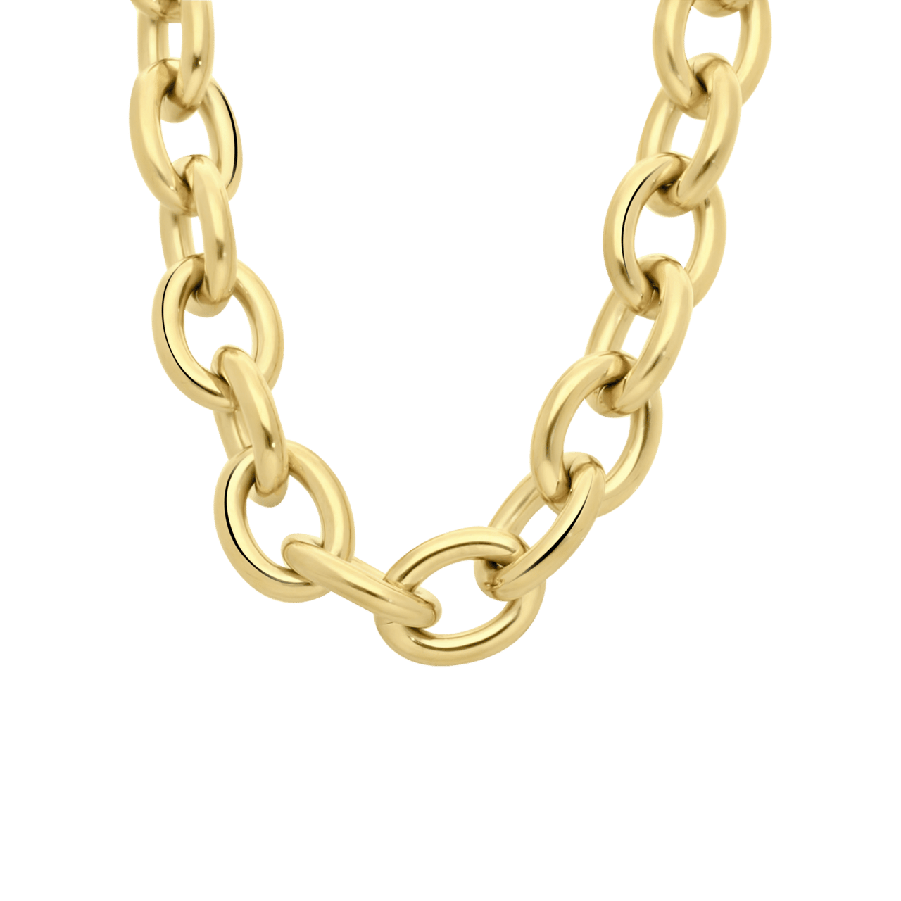 Stainless steel goldplated ketting voor dames
