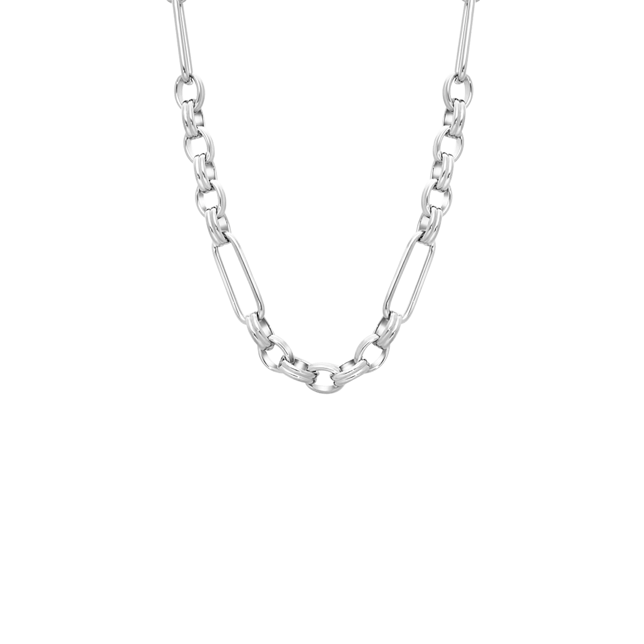 Gerecycleerd stainless steel ketting amelie