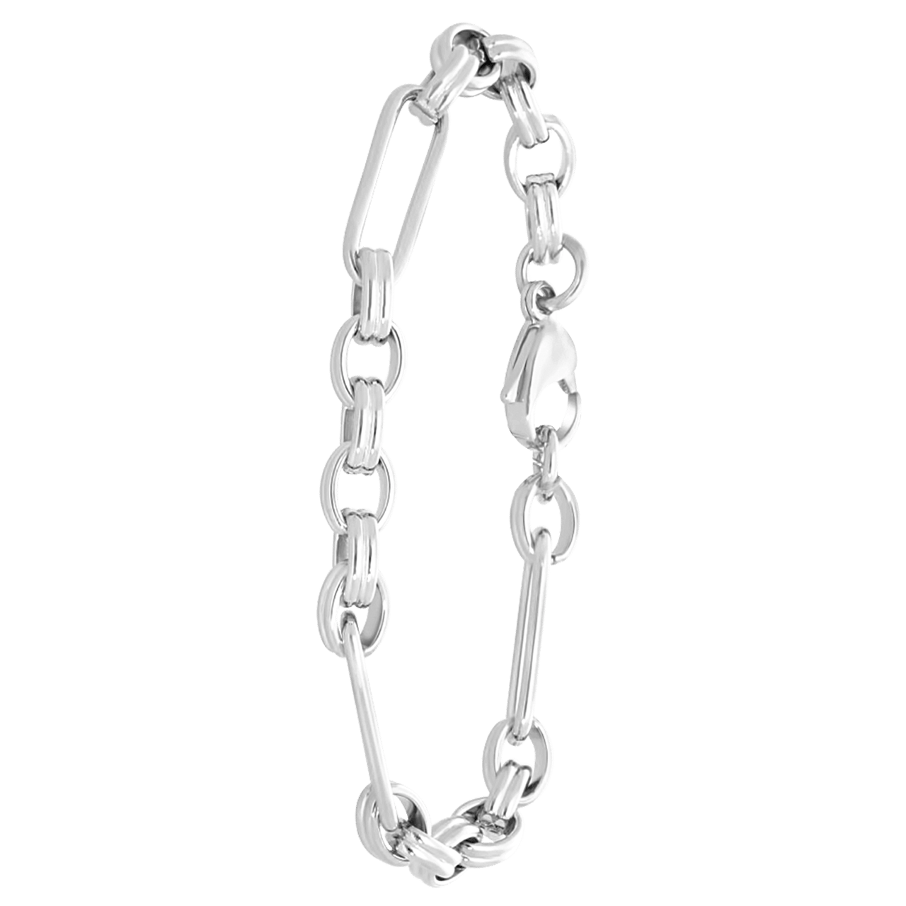 Gerecycleerd stainless steel armband amelie