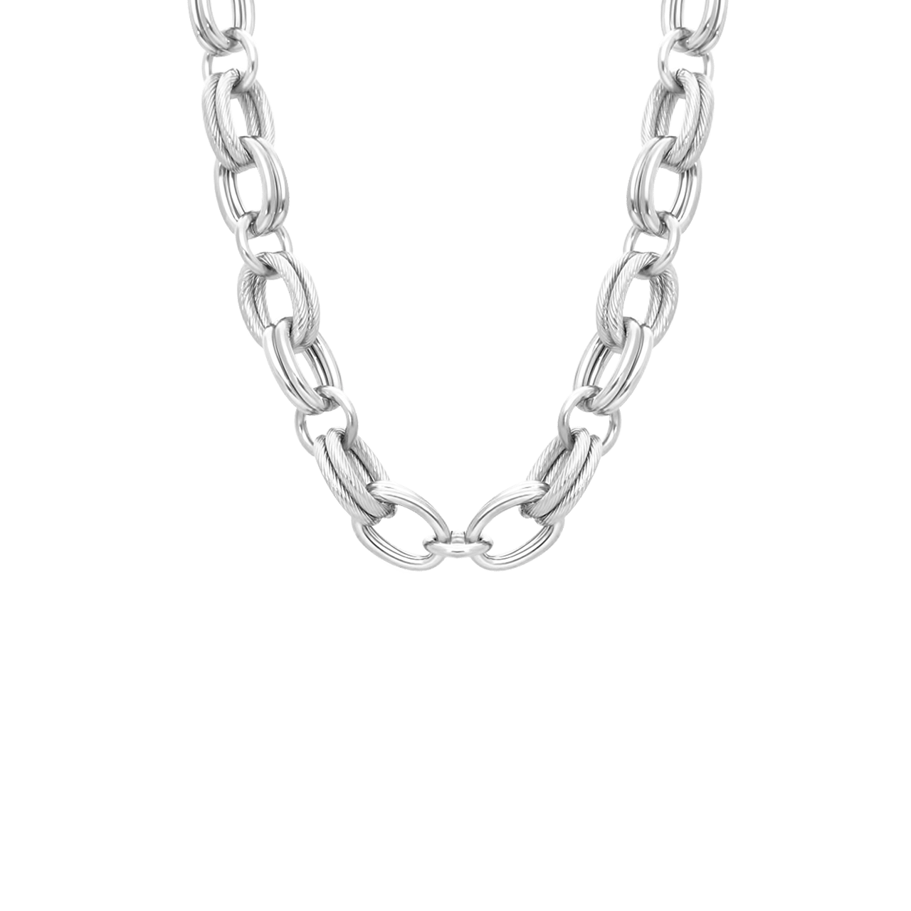 Gerecycled stainless steel ketting cecile