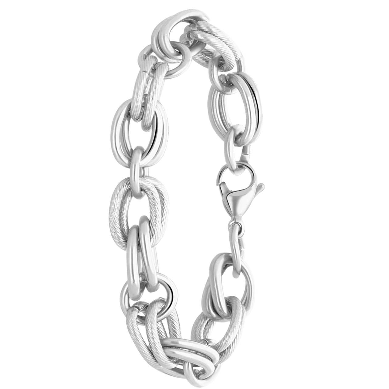 Gerecycleerd stainless steel armband cecile