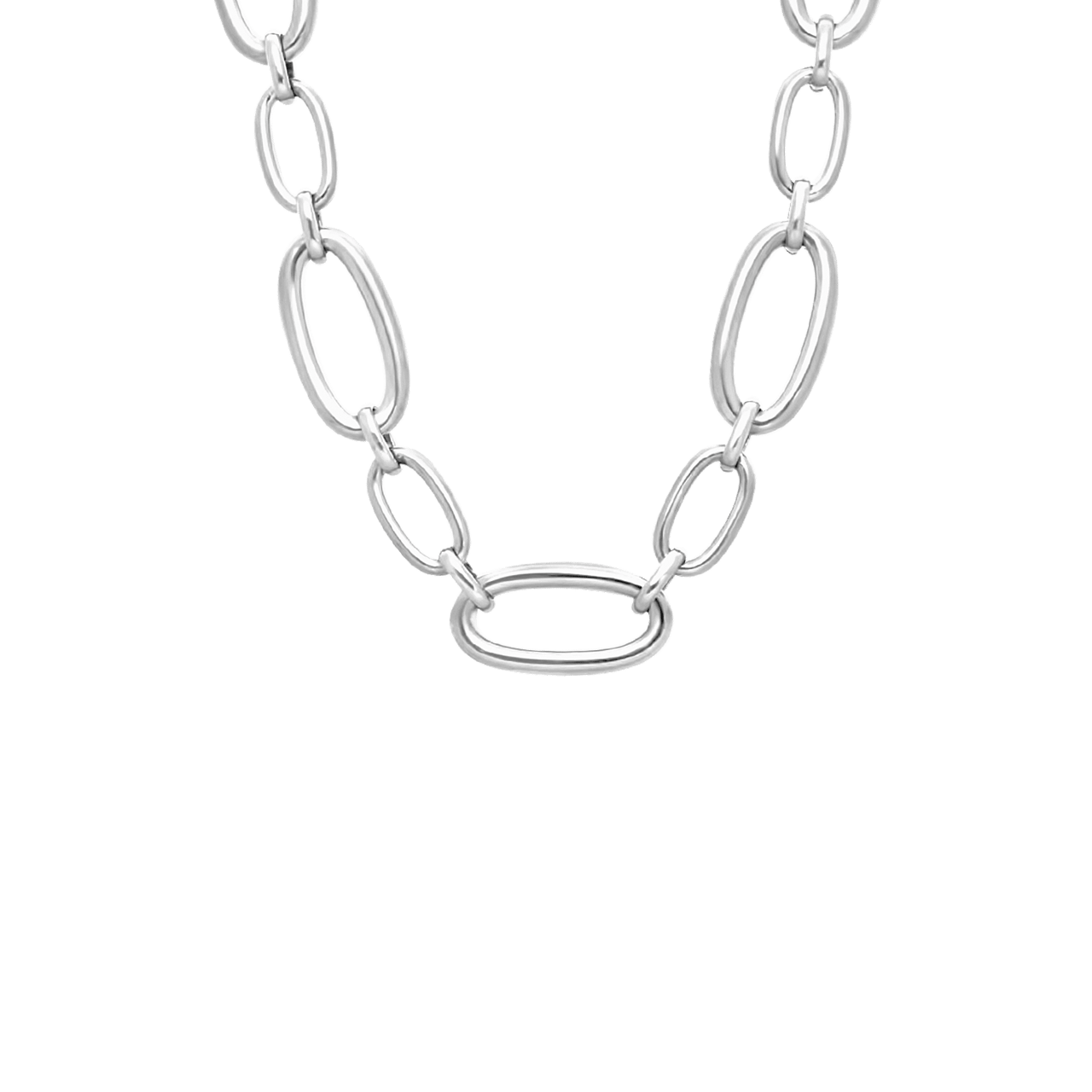 Gerecycleerd stainless steel ketting floria