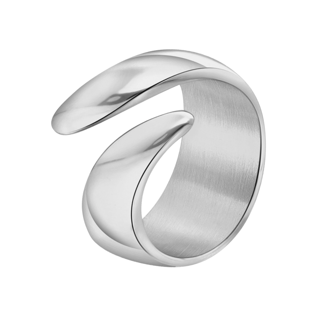 Gerecycleerd stainless steel ring paulette
