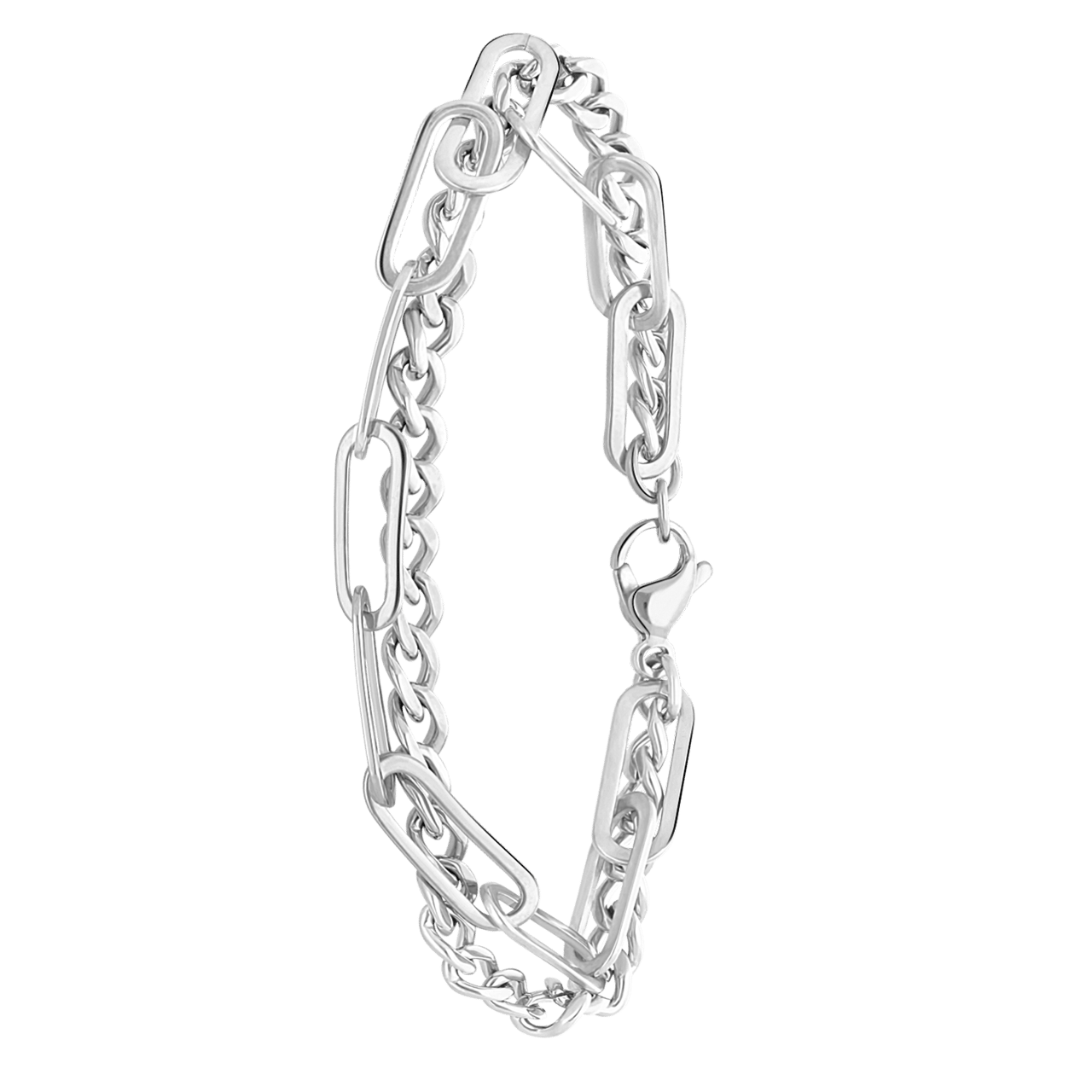 Gerecycleerd stainless steel armband ariane