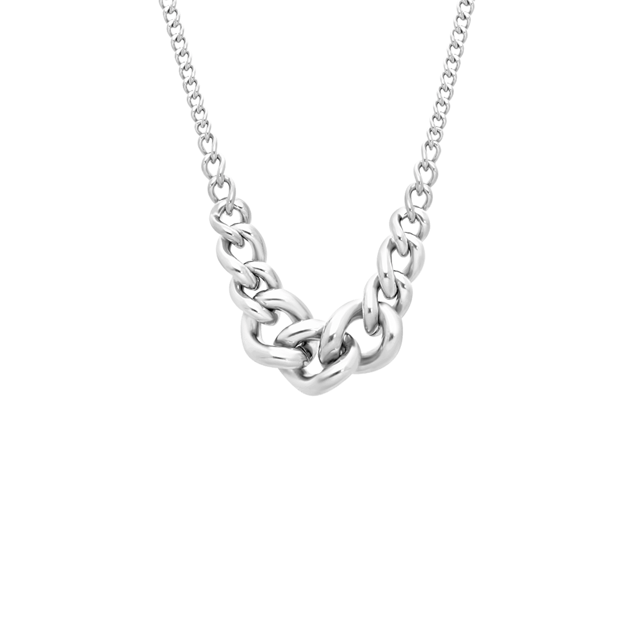 Gerecycleerd stainless steel ketting capucine