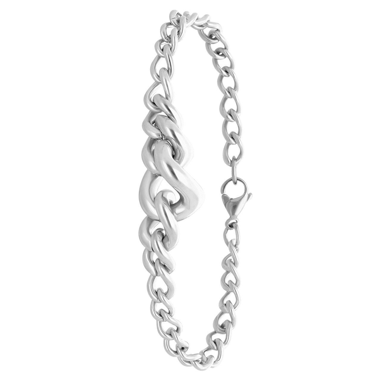 Gerecycleerd stainless steel armband capucine