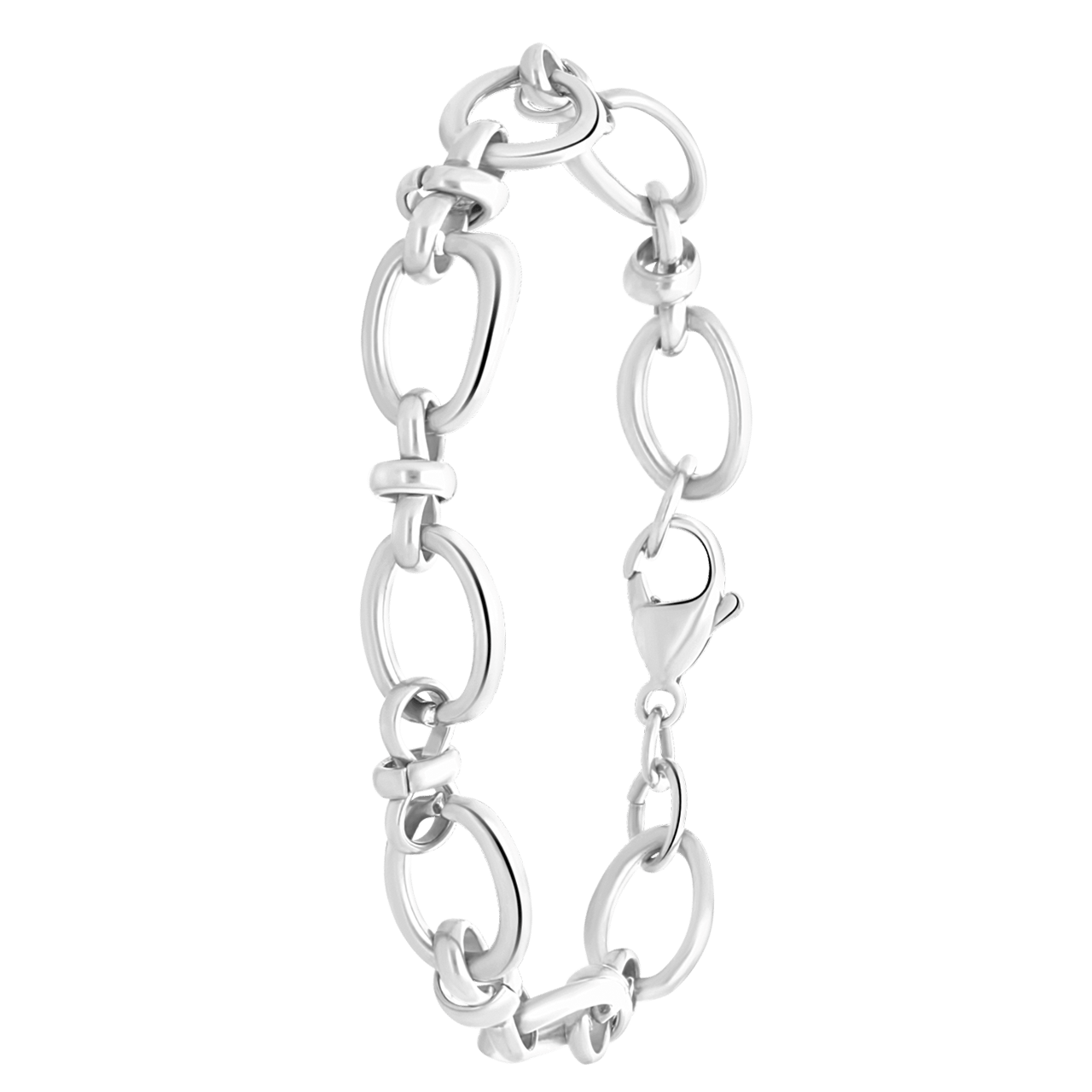 Gerecycleerd stainless steel armband enora