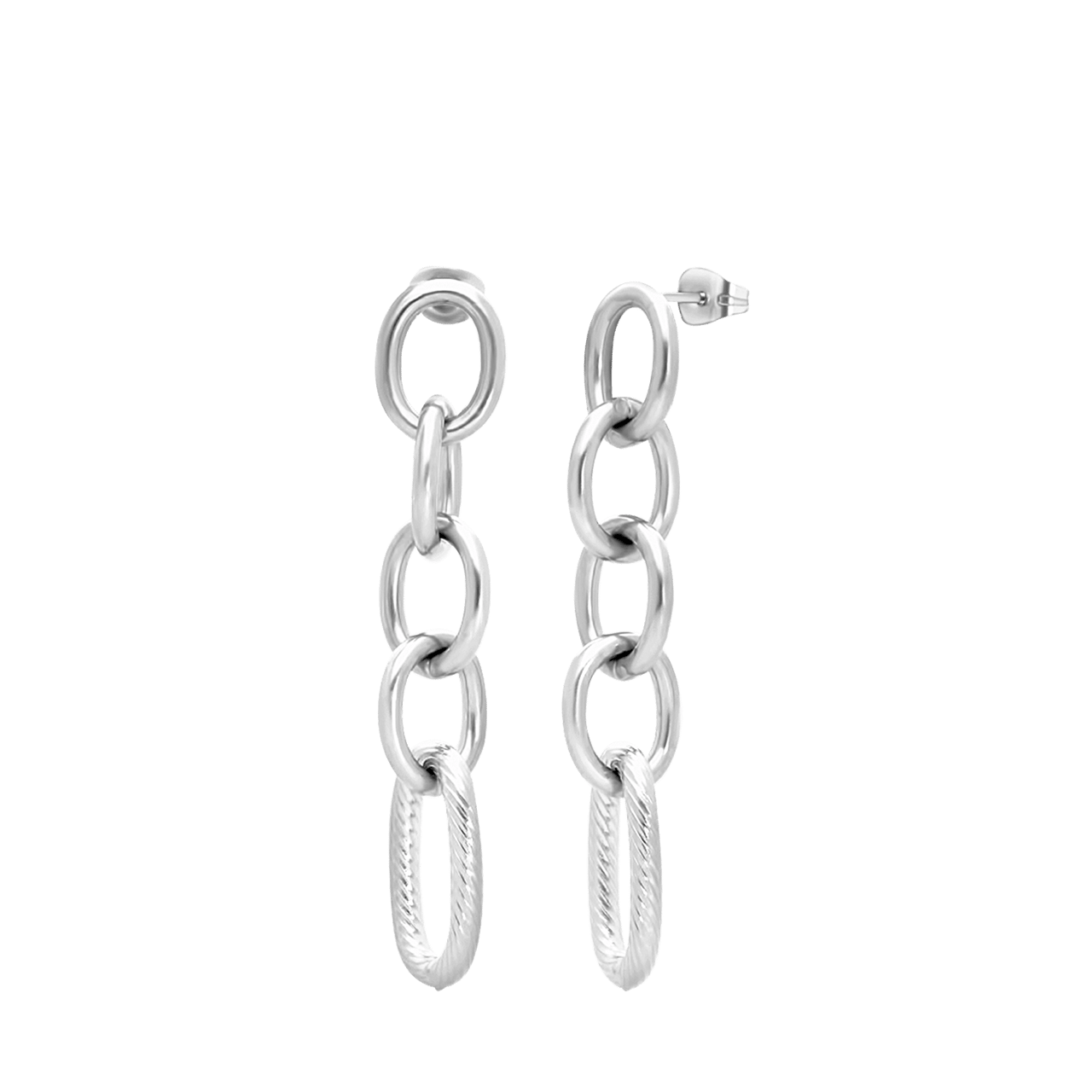 Camille gerecycled stainless steel oorhangers voor dames