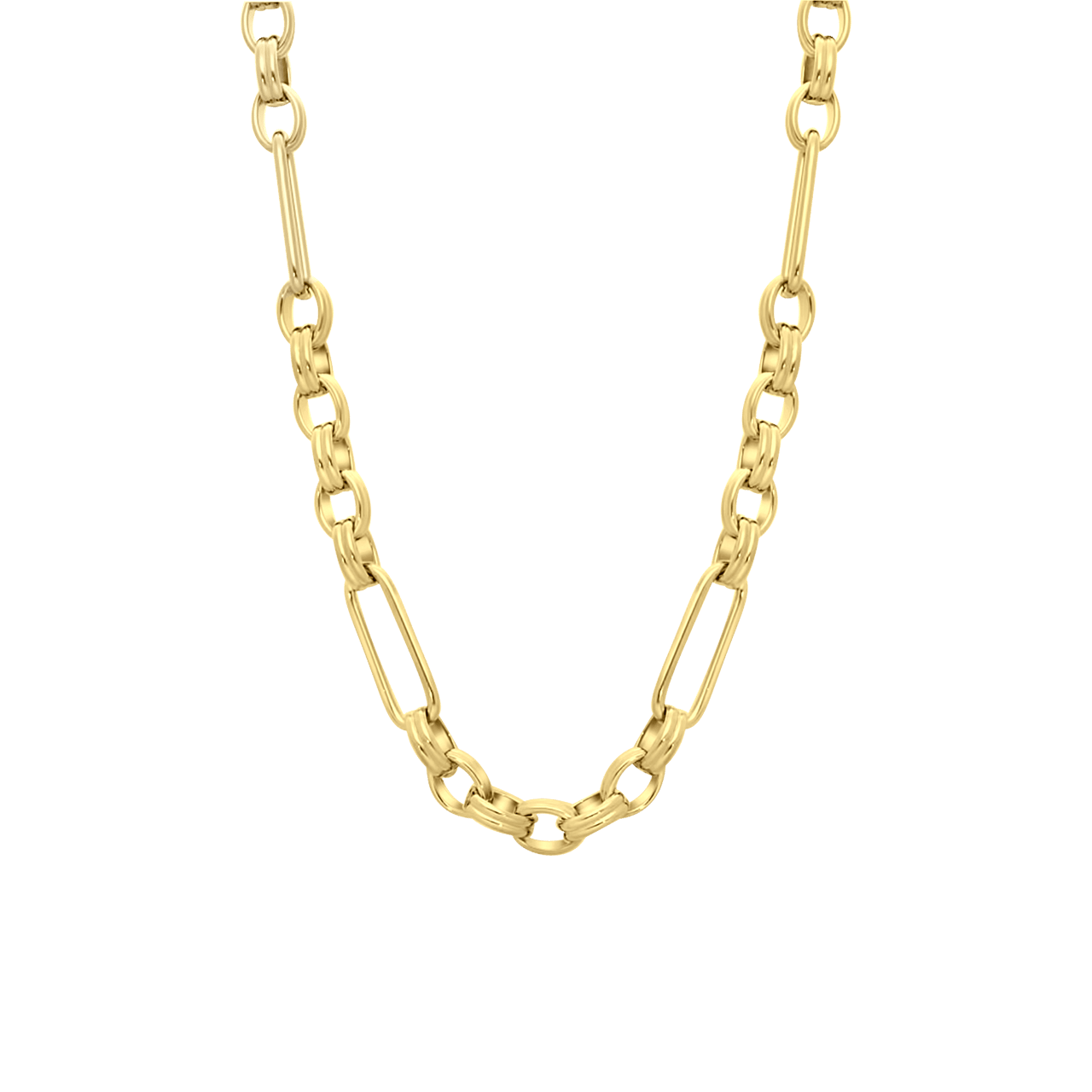 Gerecycled stalen 18 karaat goldplated ketting amelie