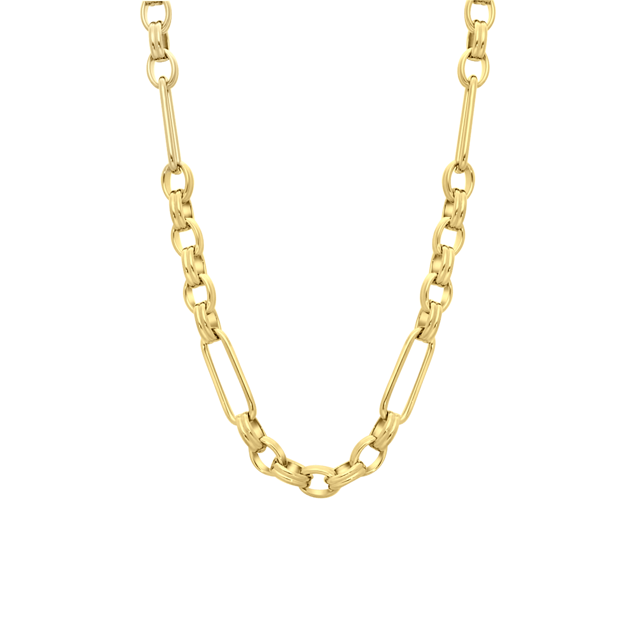 Gerecycleerd stainless steel 18 karaat goldplated ketting amelie