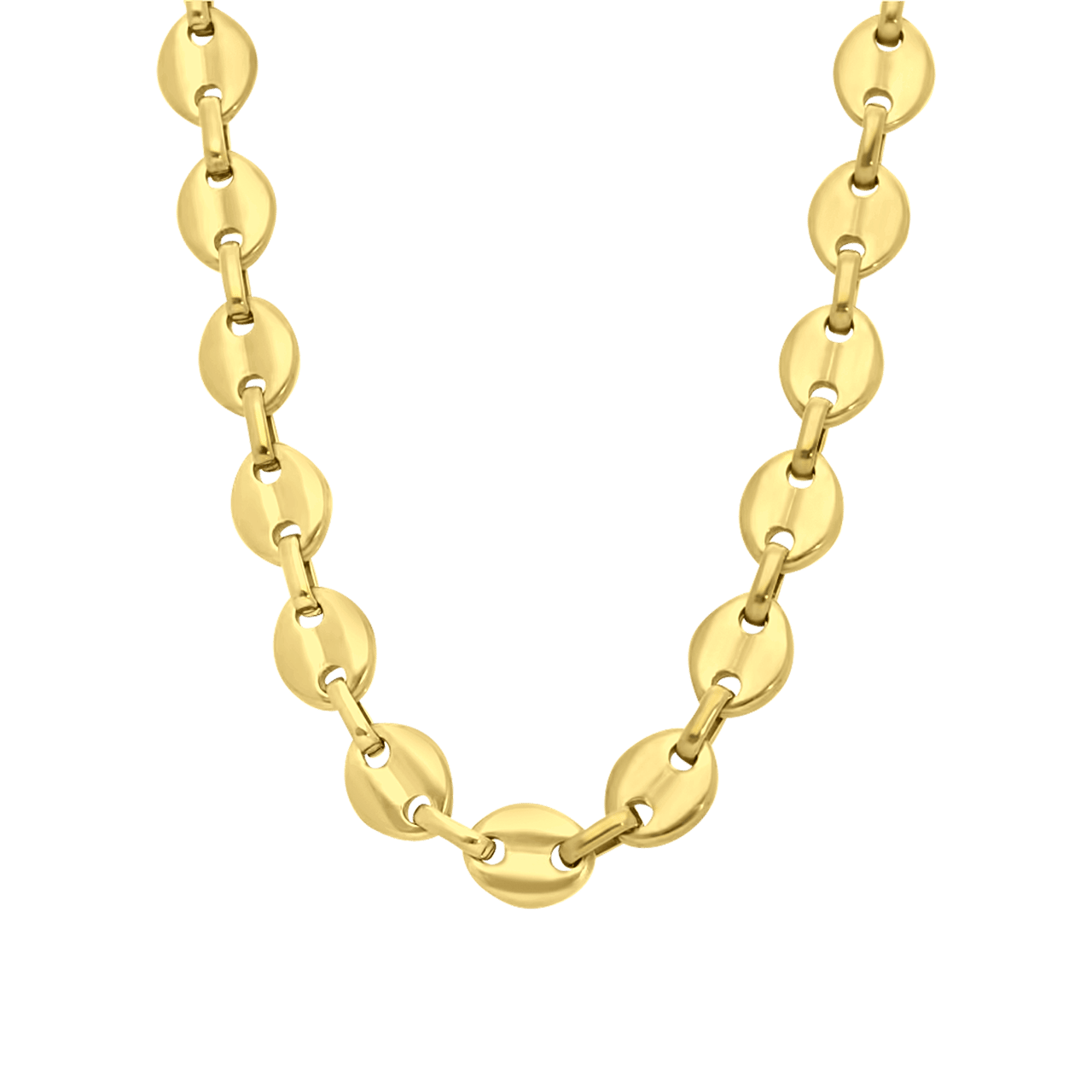Stainless steel goldplated ketting voor dames