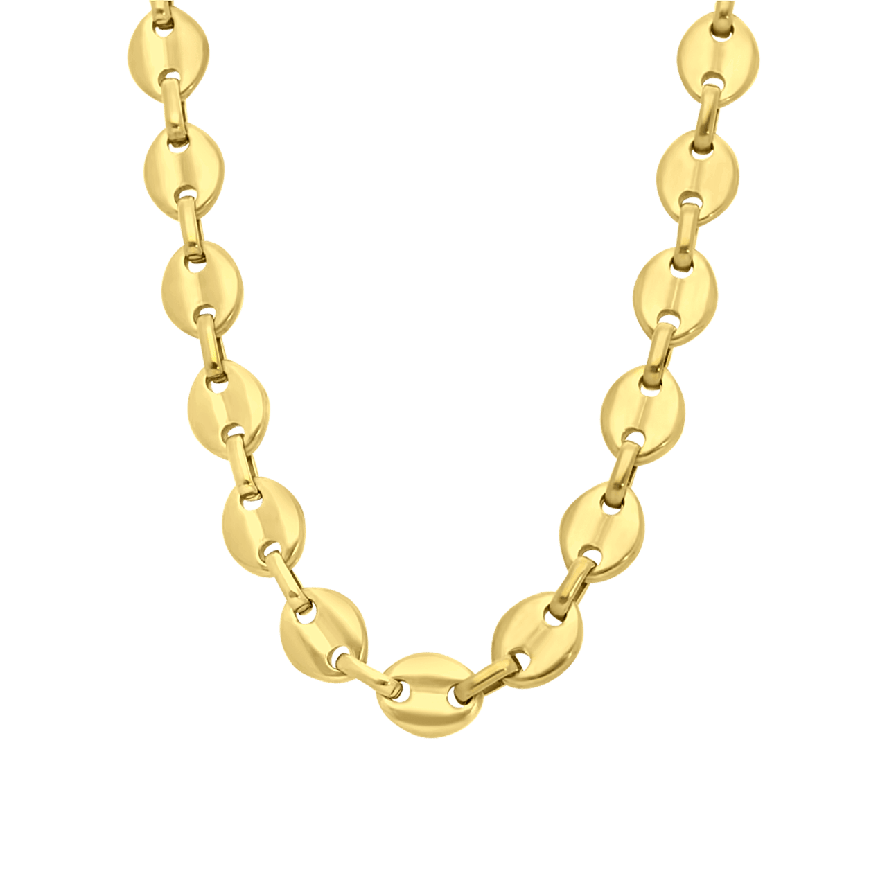 Stalen goldplated ketting voor dames