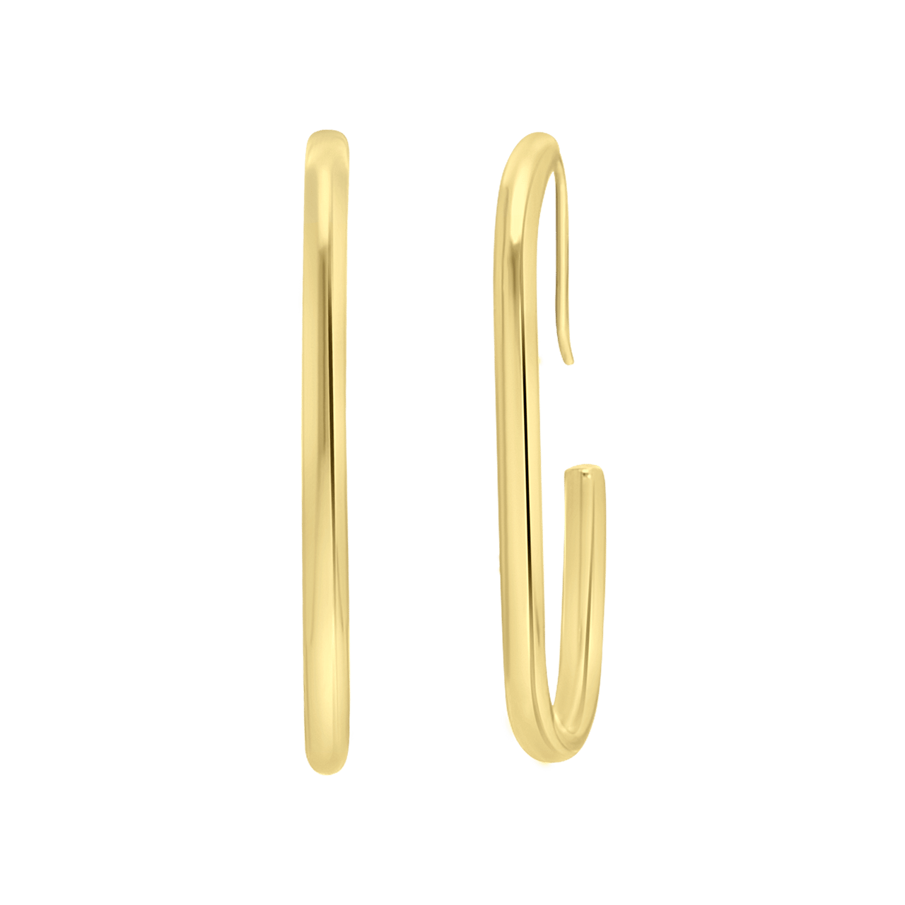 Stainless steel goldplated oorhangers voor dames